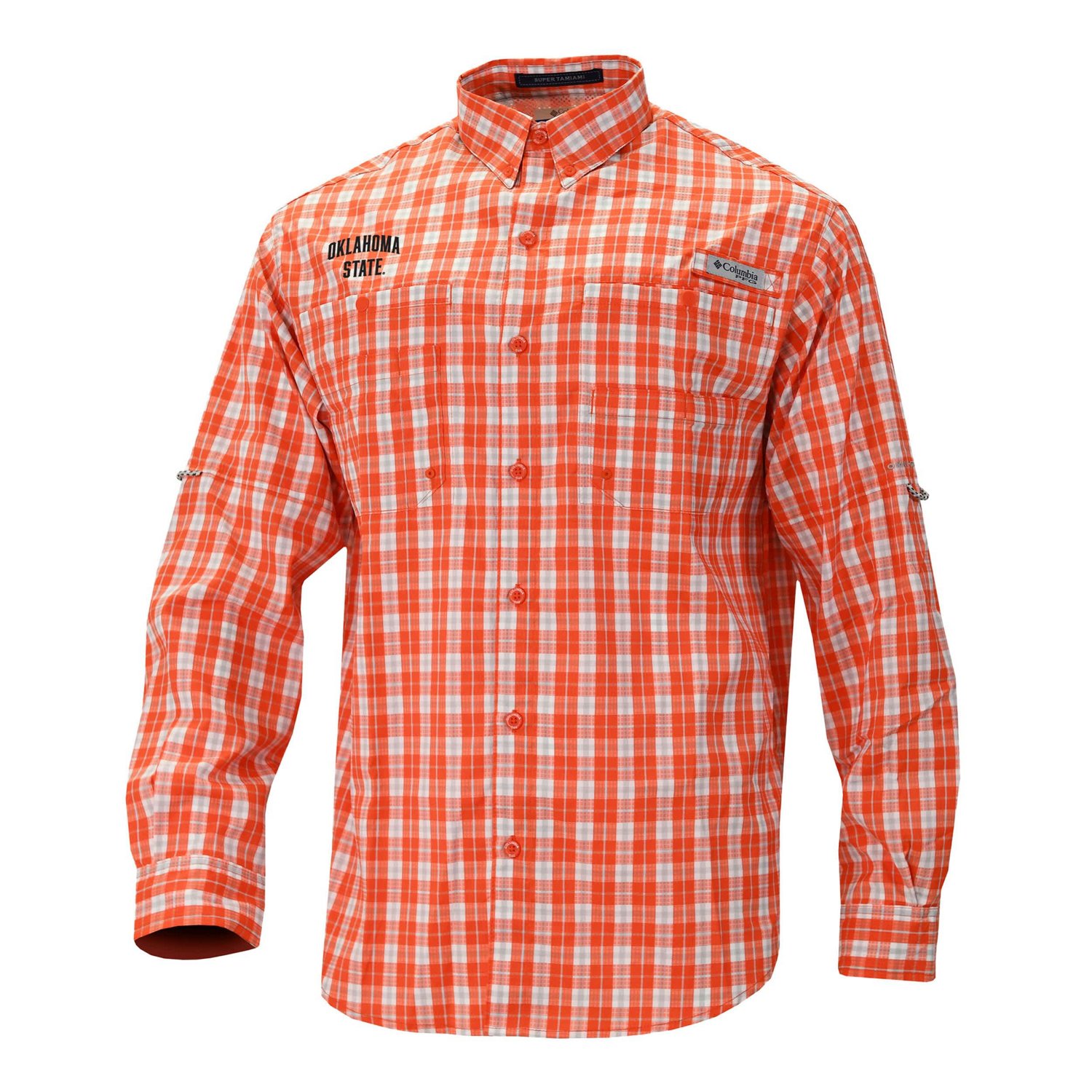 Columbia Oklahoma State Cowboys Super Tamiami Omni-Shade Long Sleeve Button-Down Shirt - view number 2