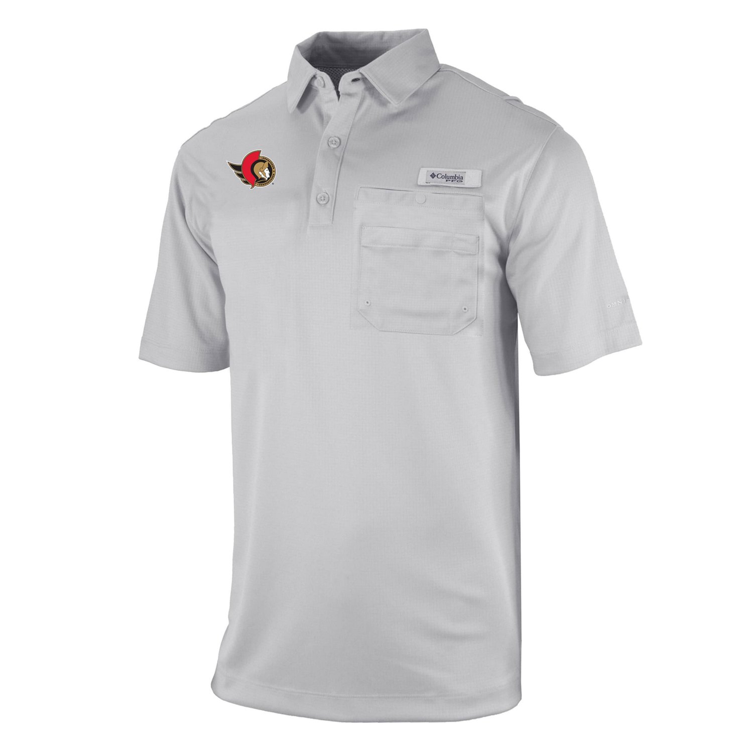 Columbia Ottawa Senators Flycaster Omni-Wick Pocket Polo - view number 2