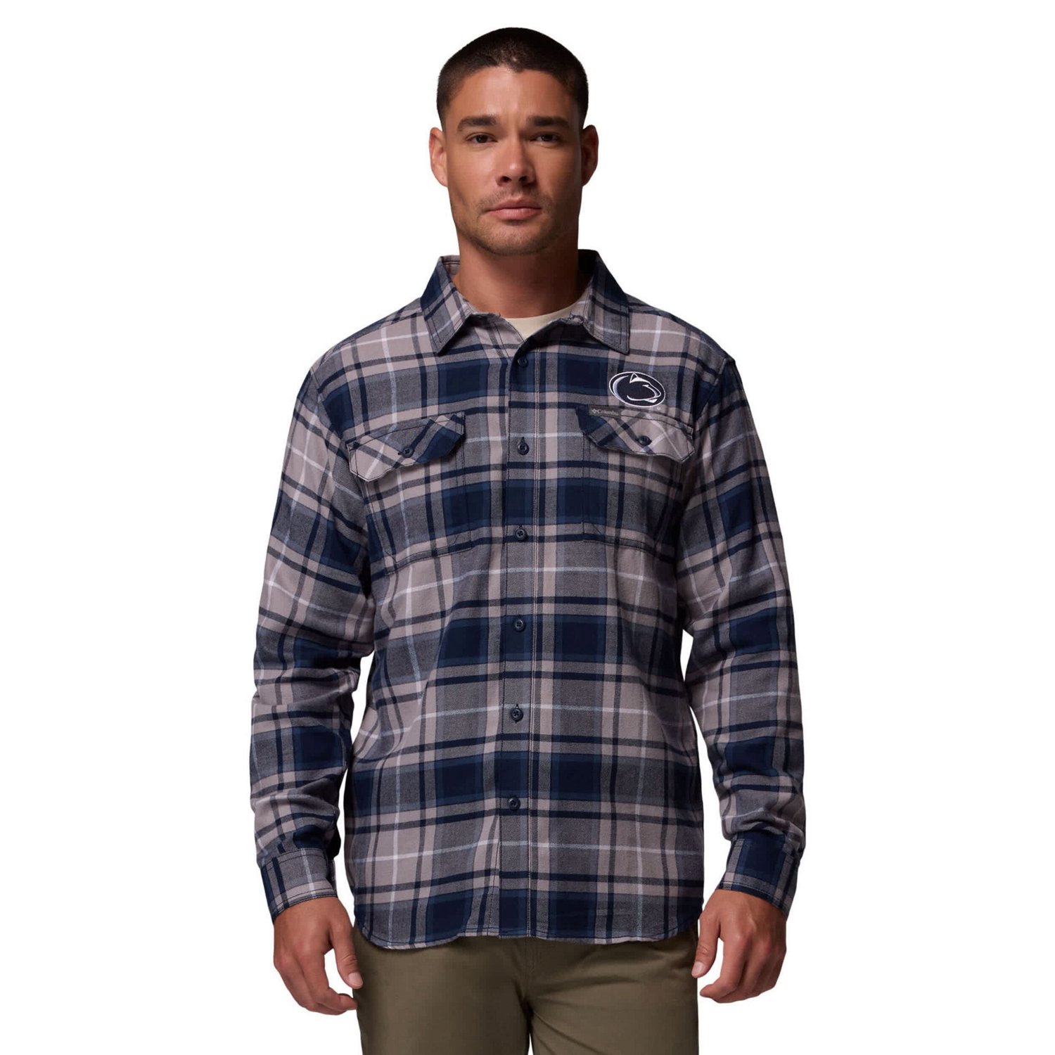 Columbia Penn State Nittany Lions Flare Gun Omni-Wick Flannel Long Sleeve Button-Up Shirt