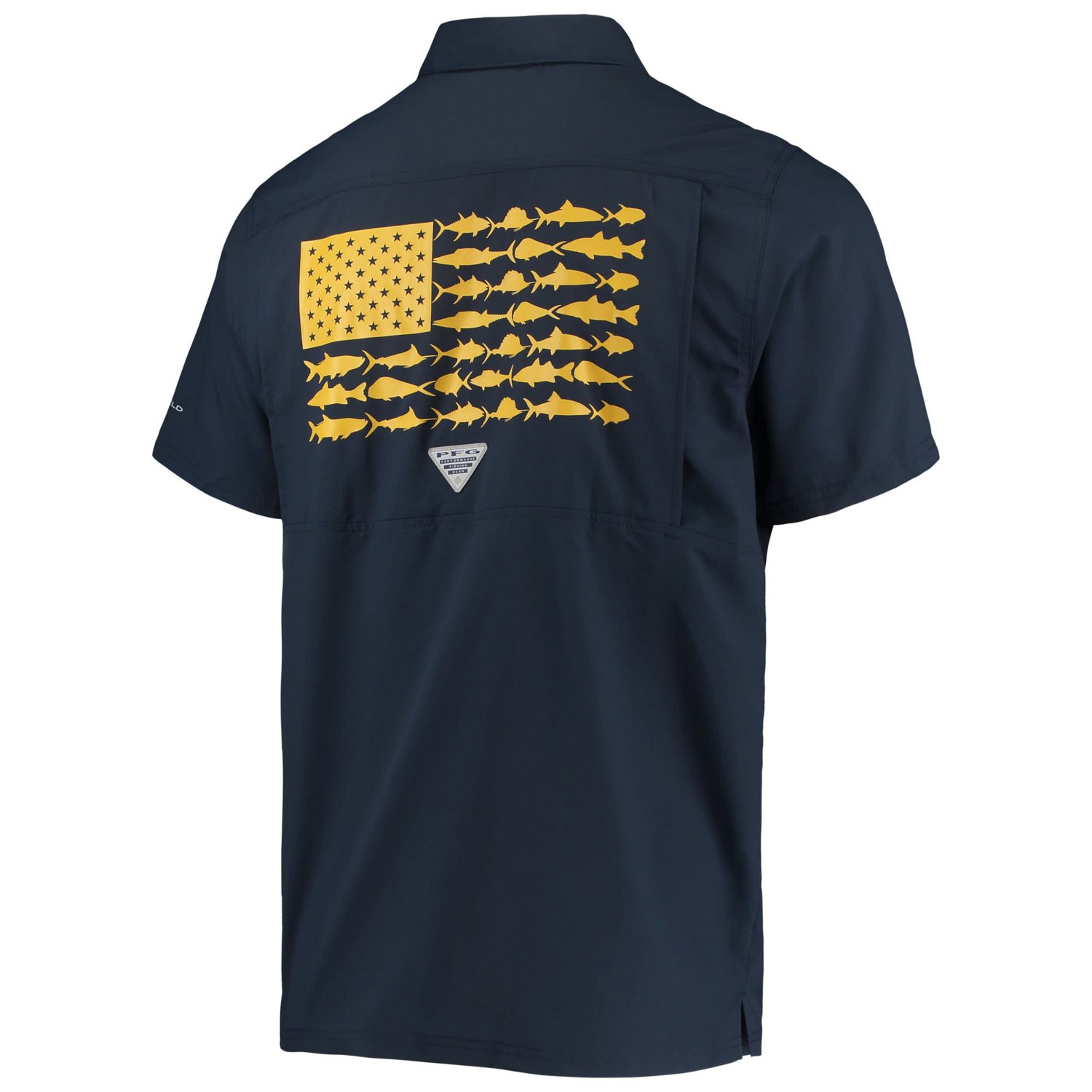 Columbia PFG West Virginia Mountaineers Slack Tide Camp Button-Up Shirt                                                          - view number 3