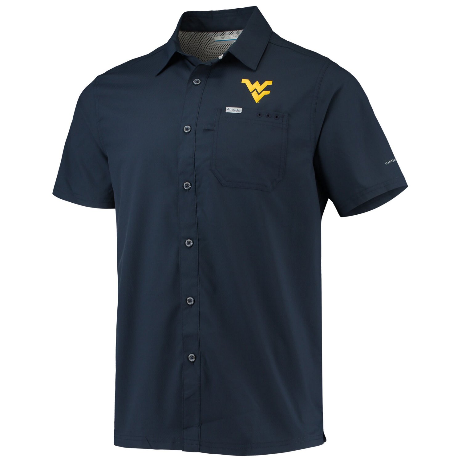 Columbia PFG West Virginia Mountaineers Slack Tide Camp Button-Up Shirt                                                          - view number 2
