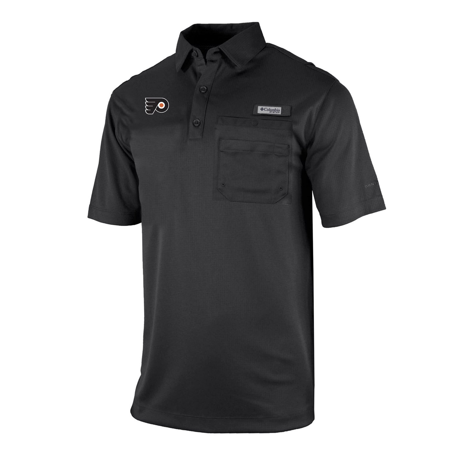 Columbia Philadelphia Flyers Flycaster Omni-Wick Pocket Polo