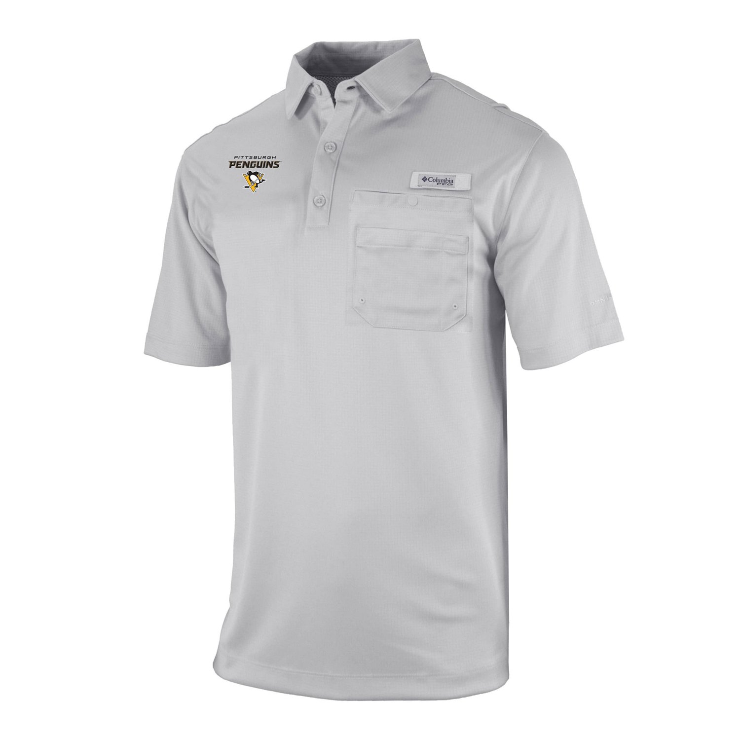 Columbia Pittsburgh Penguins Flycaster Omni-Wick Pocket Polo - view number 2