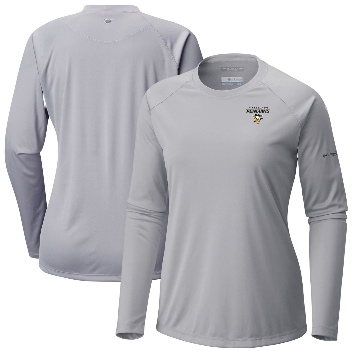 Columbia Pittsburgh Penguins Omni-Shade Tidal Tee II Raglan Long Sleeve T-Shirt