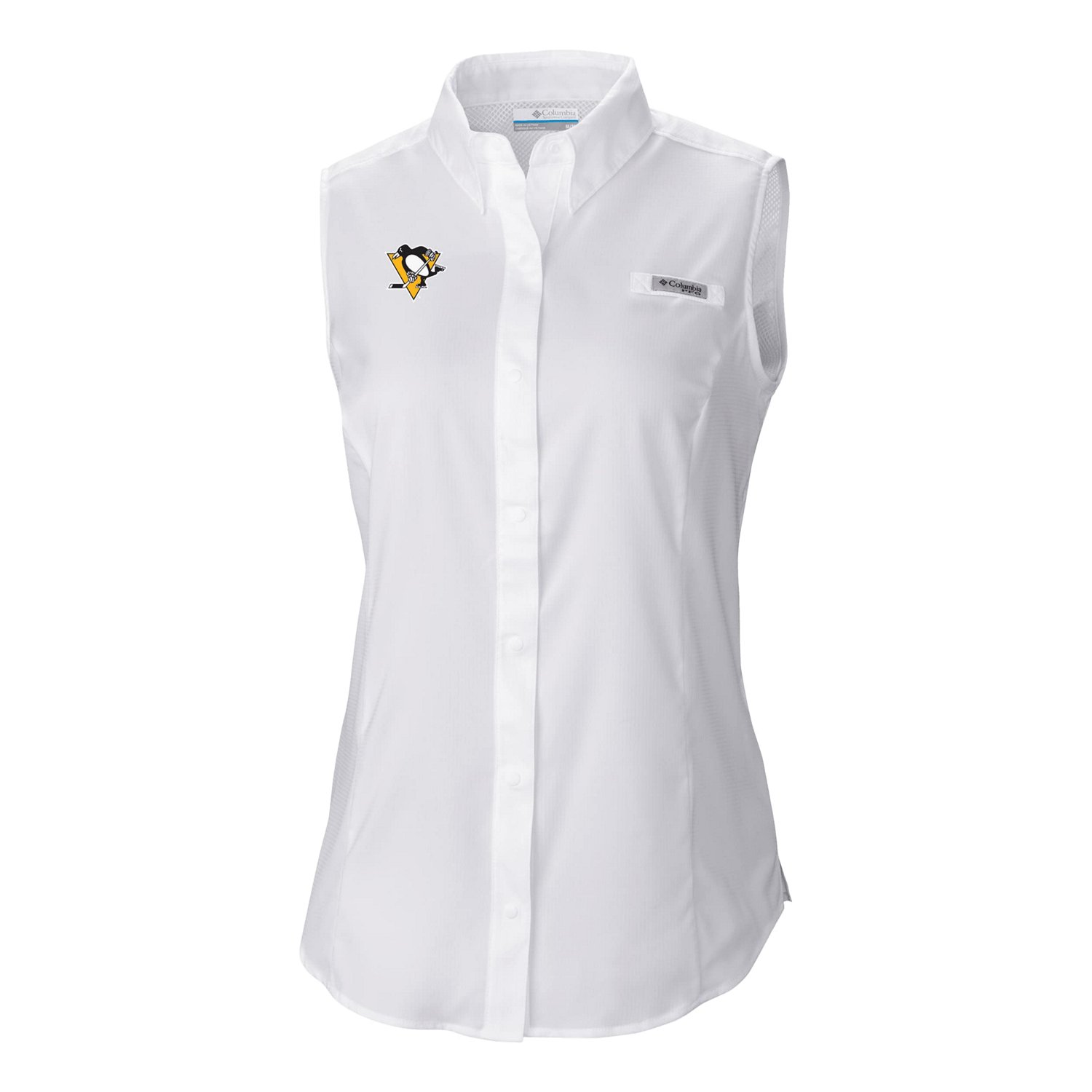 Columbia Pittsburgh Penguins Tamiami Omni-Shade Sleeveless Button-Up Shirt                                                       - view number 2