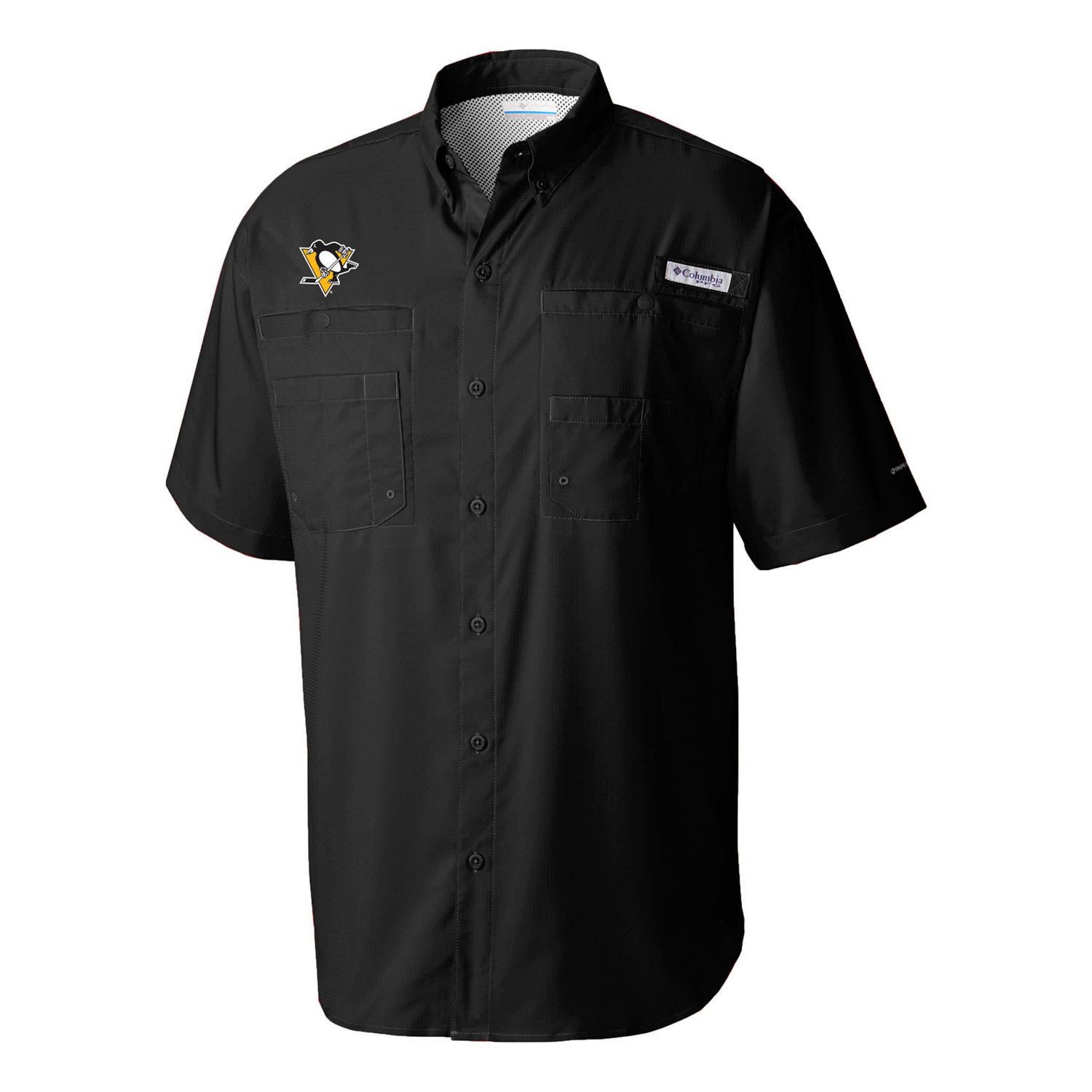 Columbia Pittsburgh Penguins Tamiami Short Sleeve Omni-Wick Button-Down Shirt                                                    - view number 2