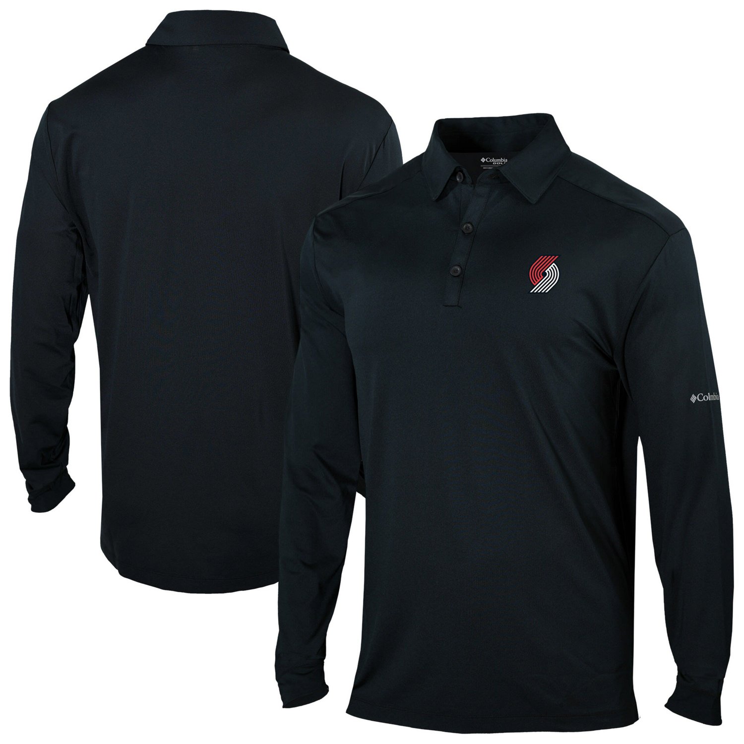 Columbia Portland Trail Blazers Omni-Wick Pin High Long Sleeve Polo