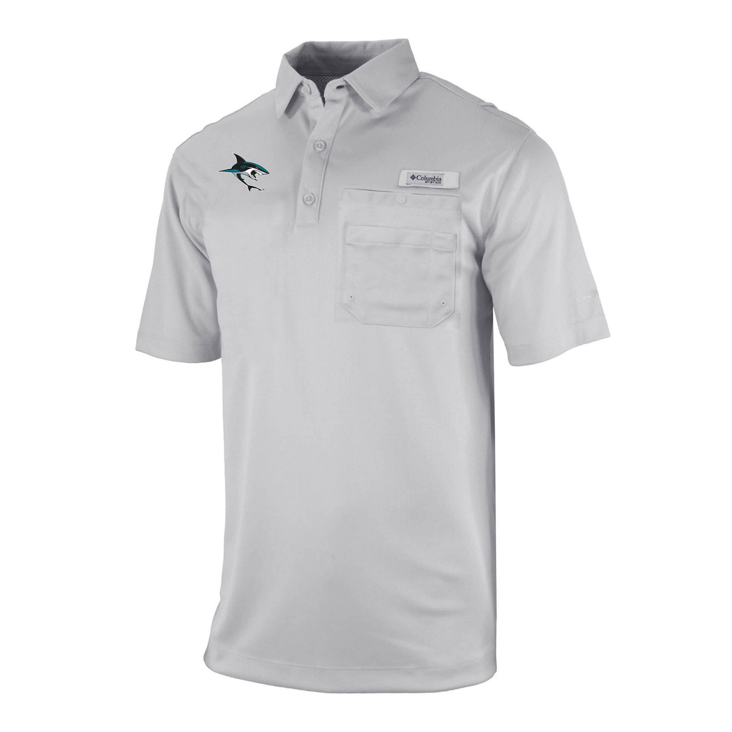 Columbia San Jose Sharks Flycaster Omni-Wick Pocket Polo - view number 2