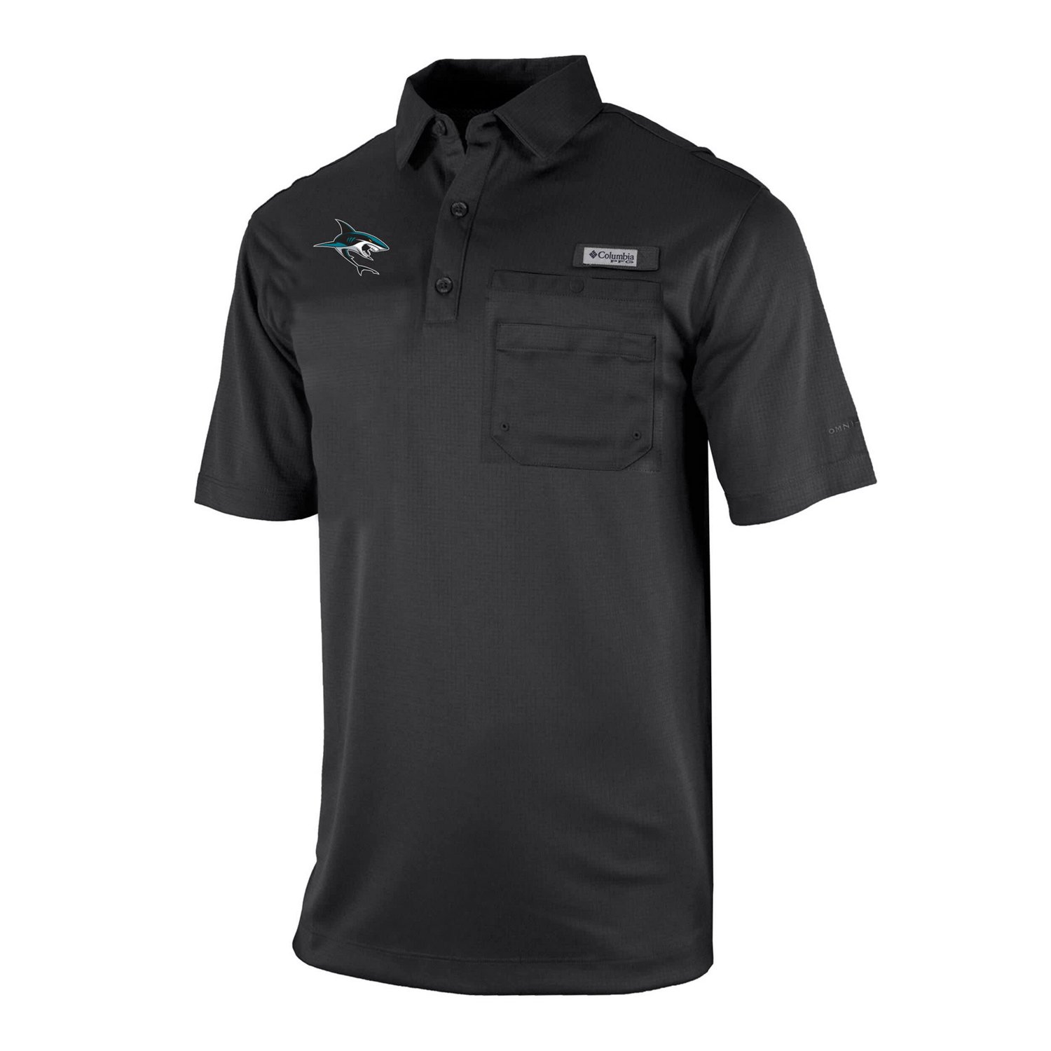 Columbia San Jose Sharks Flycaster Omni-Wick Pocket Polo