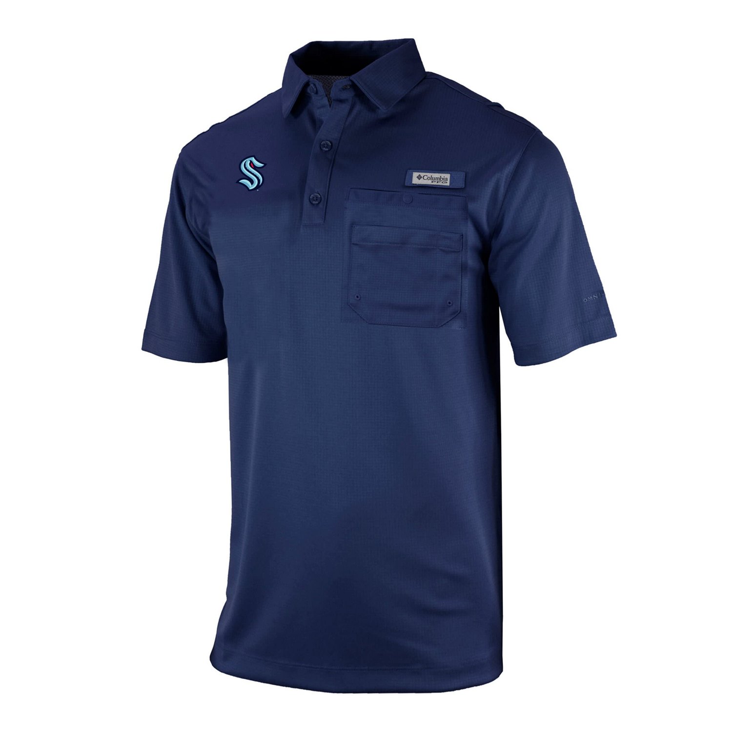 Columbia Seattle Kraken Flycaster Omni-Wick Pocket Polo - view number 2