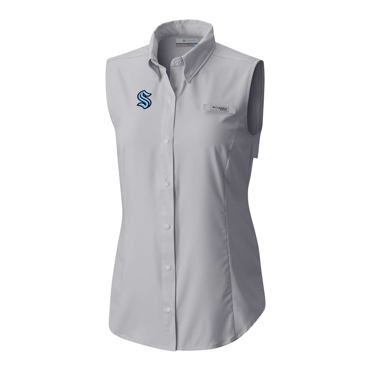 Columbia Seattle Kraken Tamiami Omni-Shade Sleeveless Button-Up Shirt                                                            - view number 2