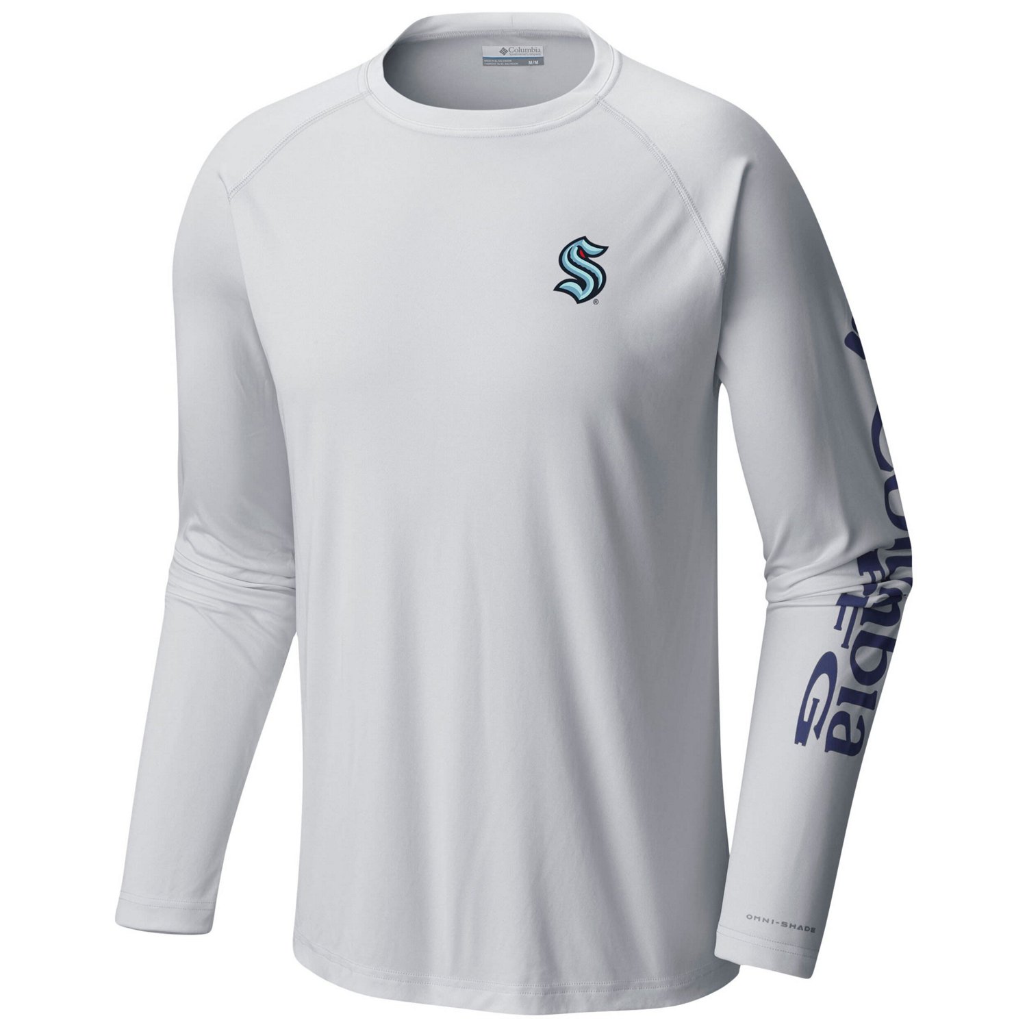 Columbia Seattle Kraken Terminal Tackle Omni-Shade Raglan Long Sleeve T-Shirt - view number 2