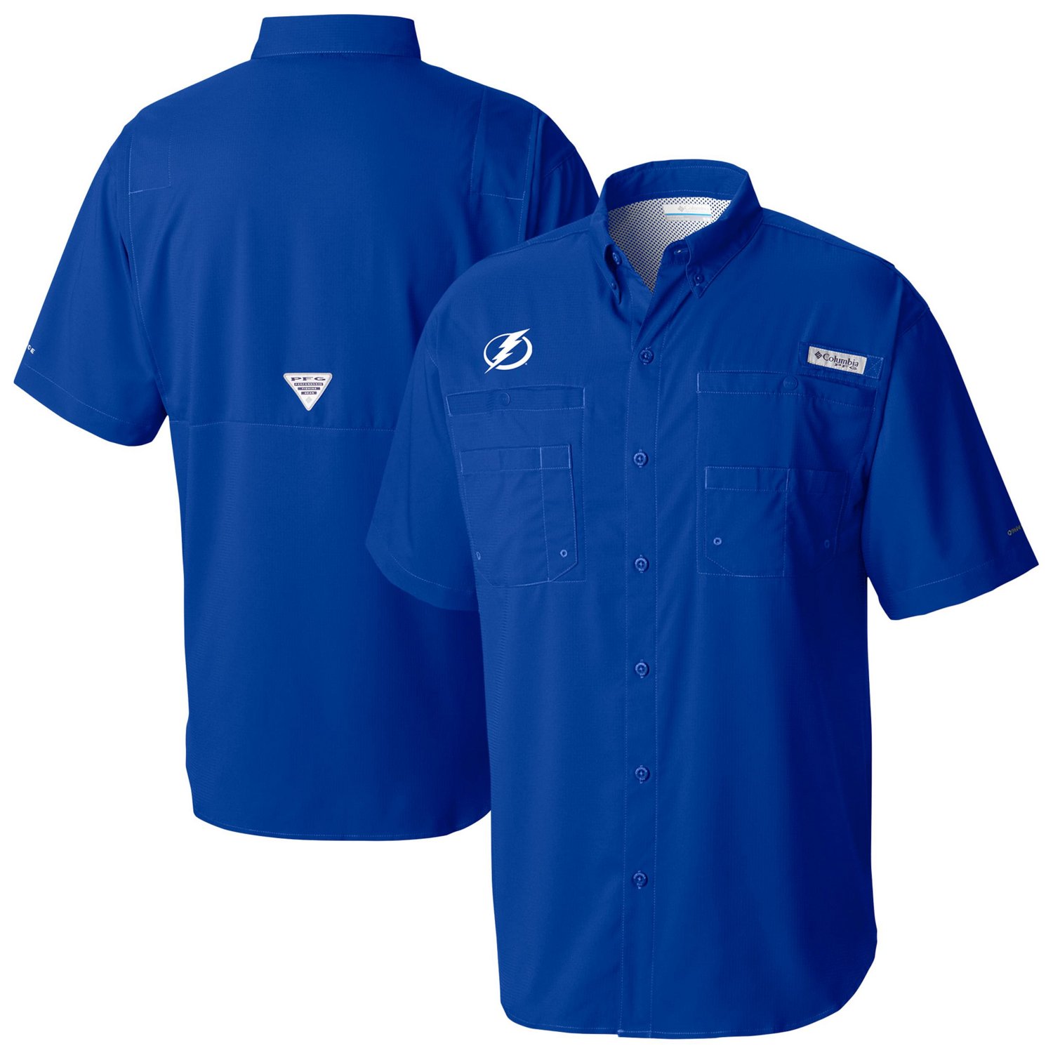 Columbia Tampa Bay Lightning Tamiami Short Sleeve Omni-Wick Button-Down Shirt