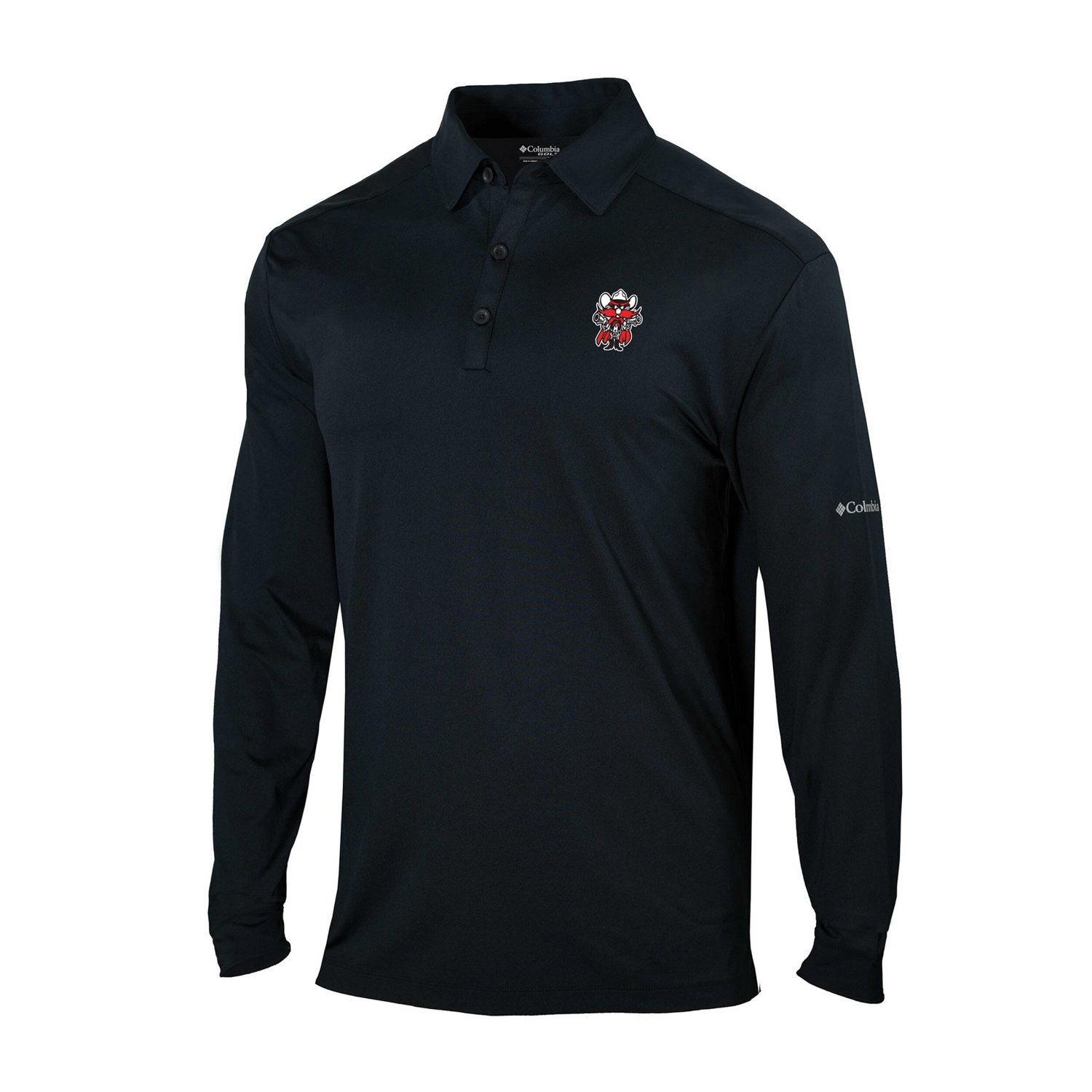 Columbia Texas Tech Red Raiders Omni-Wick Pin High Long Sleeve Polo - view number 1