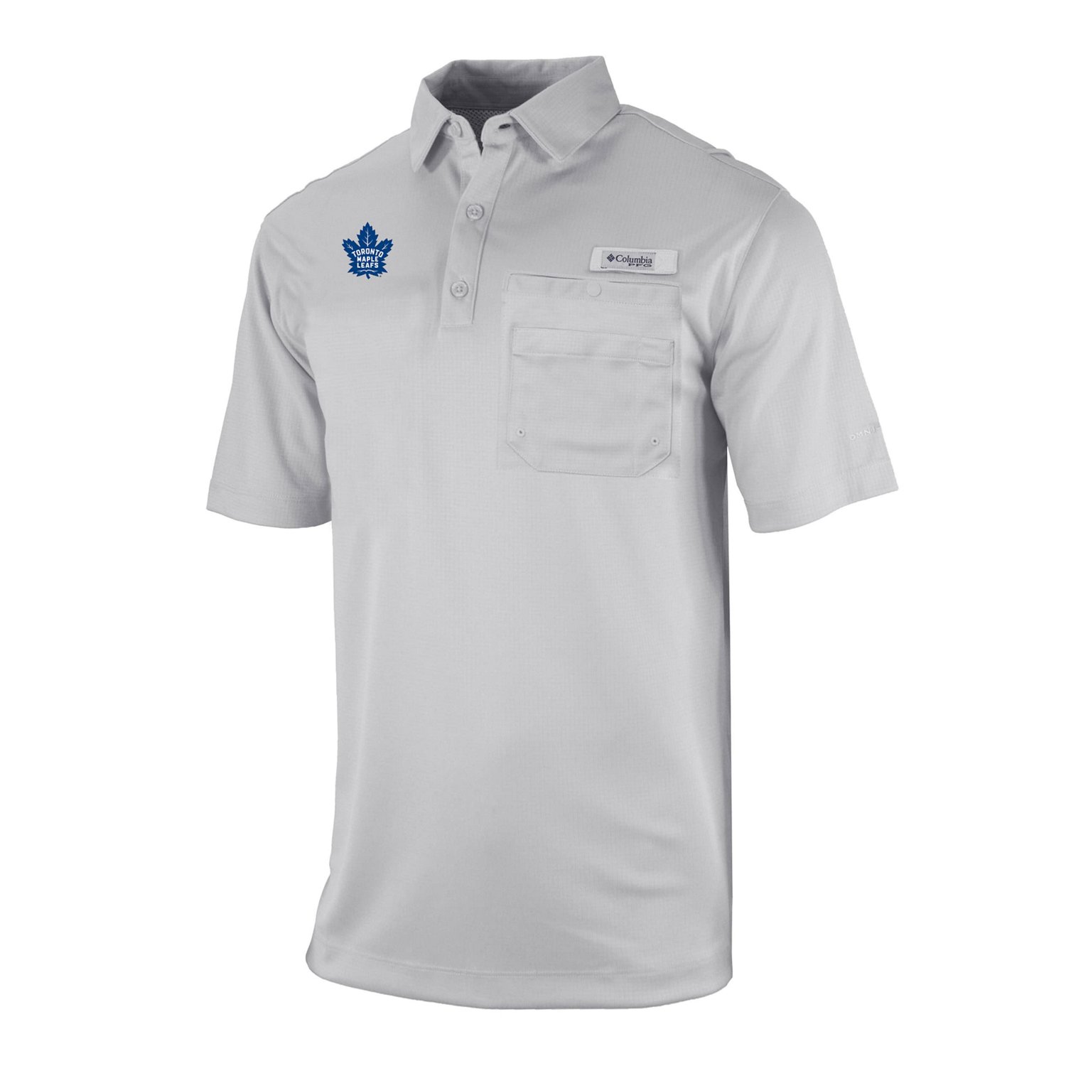 Columbia Toronto Maple Leafs Flycaster Omni-Wick Pocket Polo - view number 2