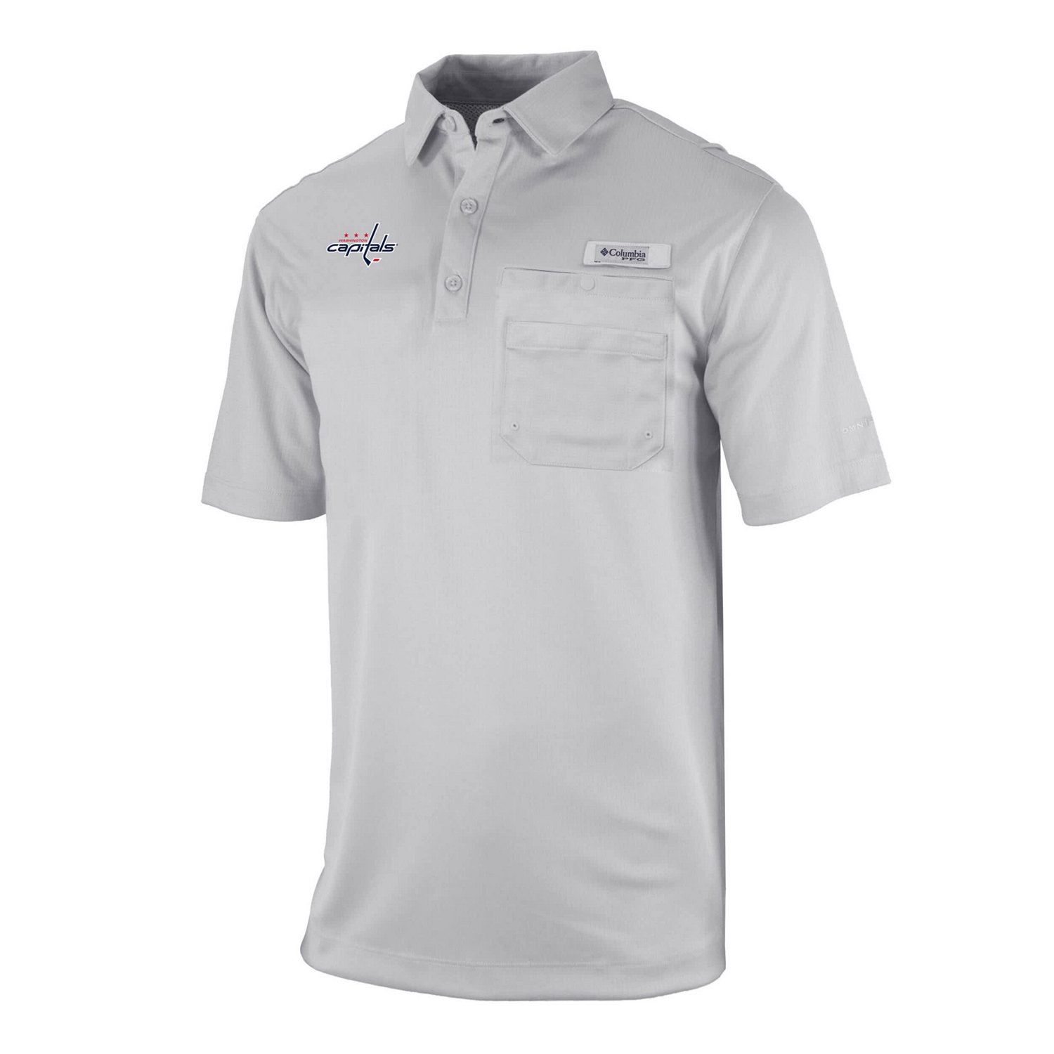 Columbia Washington Capitals Flycaster Omni-Wick Pocket Polo