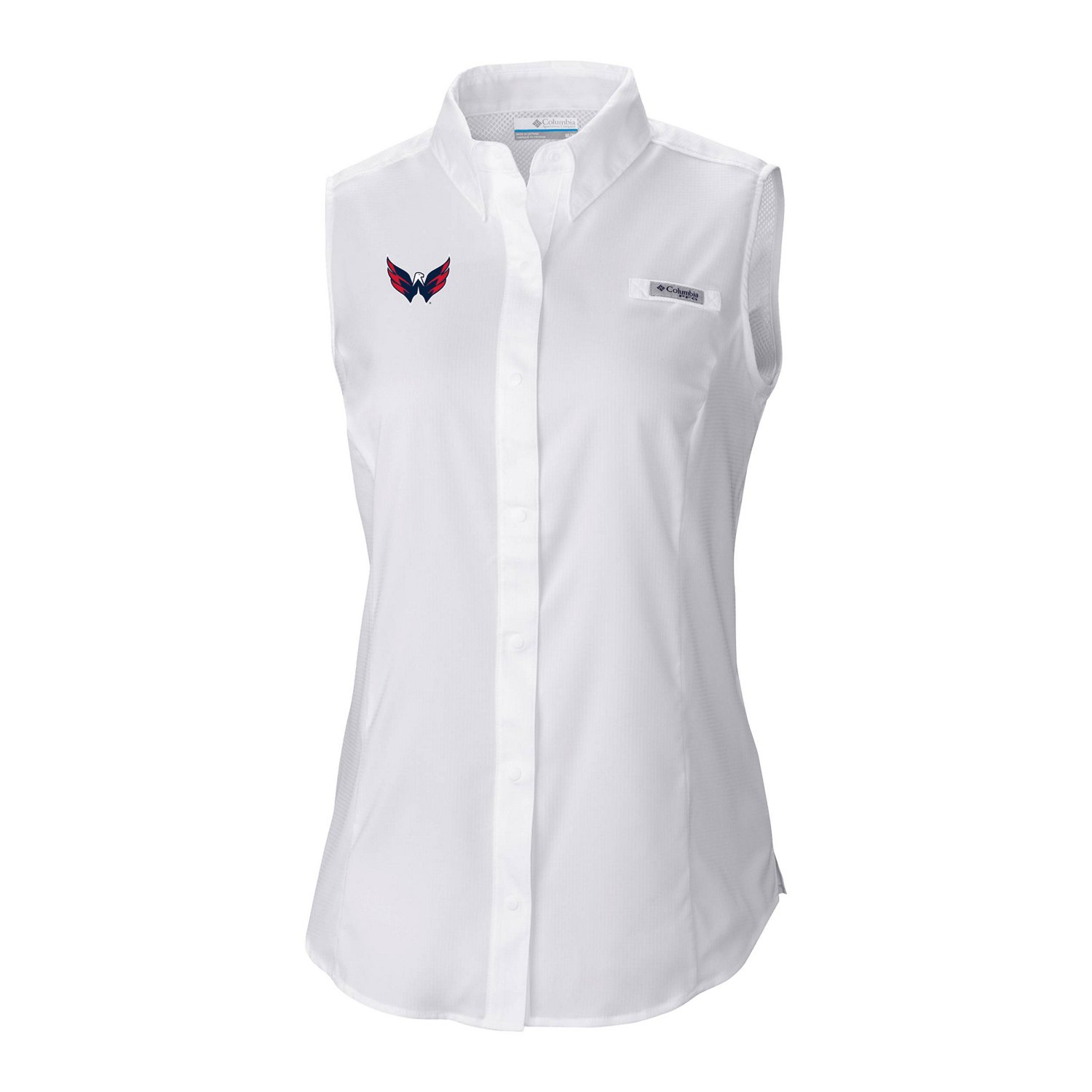 Columbia Washington Capitals Tamiami Omni-Shade Sleeveless Button-Up Shirt - view number 2