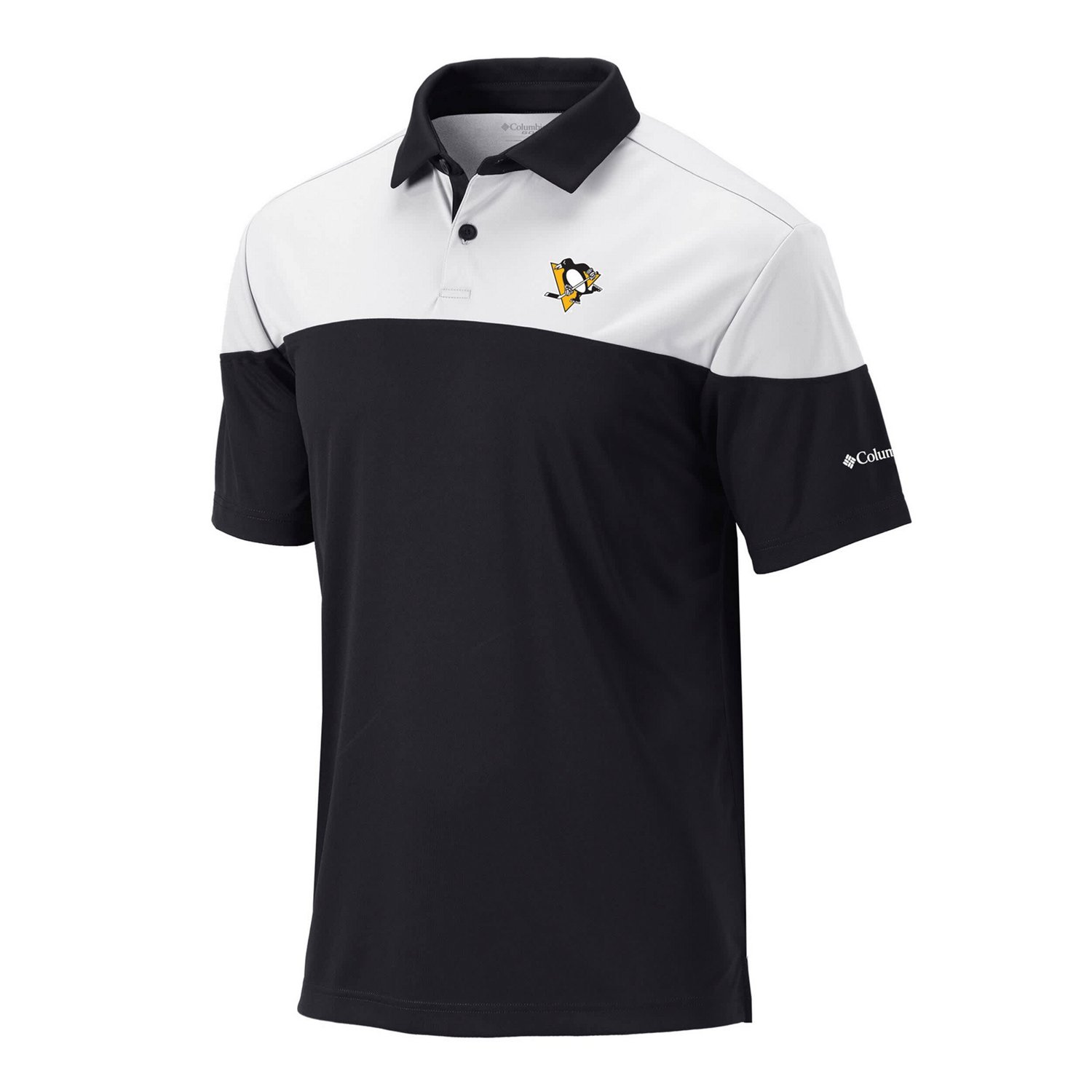 Columbia White Pittsburgh Penguins Best Ball Omni-Wick Polo - view number 2