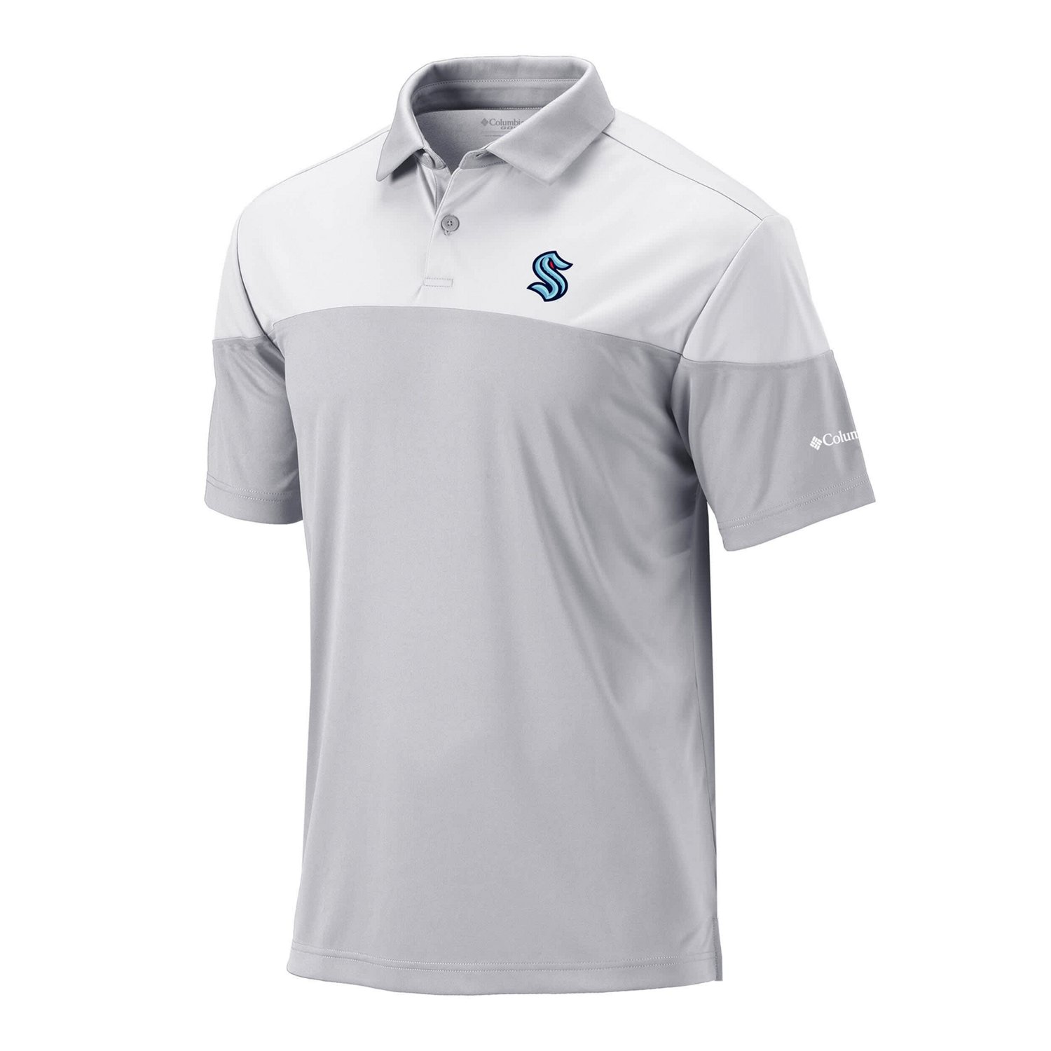 Columbia White Seattle Kraken Best Ball Omni-Wick Polo - view number 2