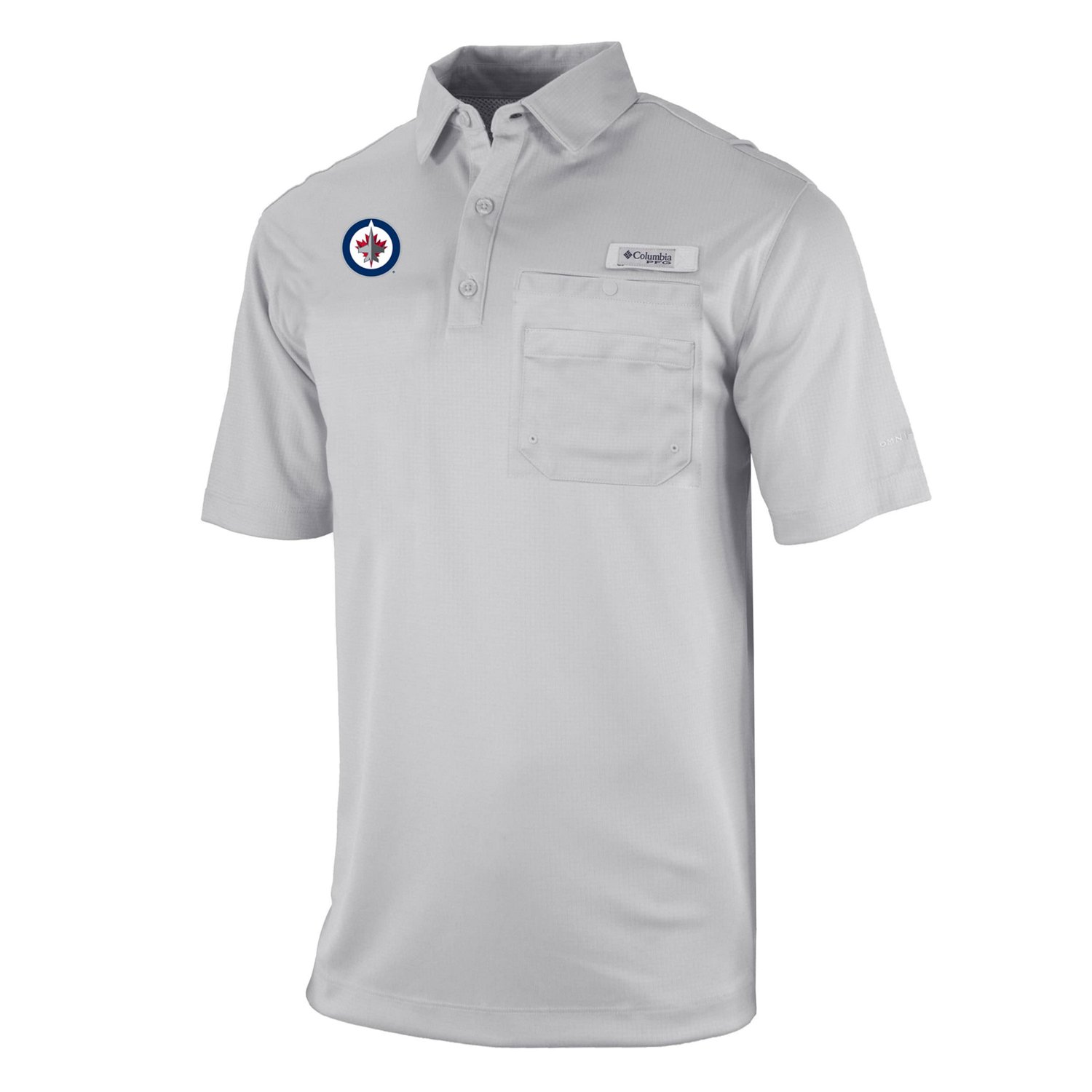 Columbia Winnipeg Jets Flycaster Omni-Wick Pocket Polo - view number 2