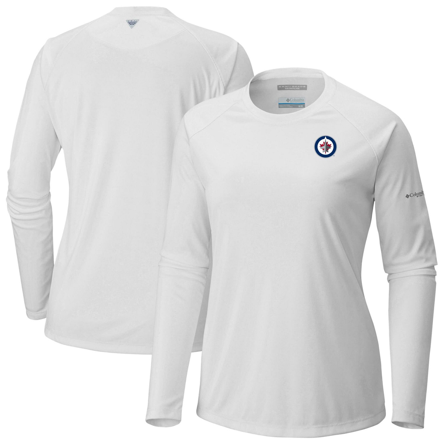Columbia Winnipeg Jets Omni-Shade Tidal Tee II Raglan Long Sleeve T-Shirt