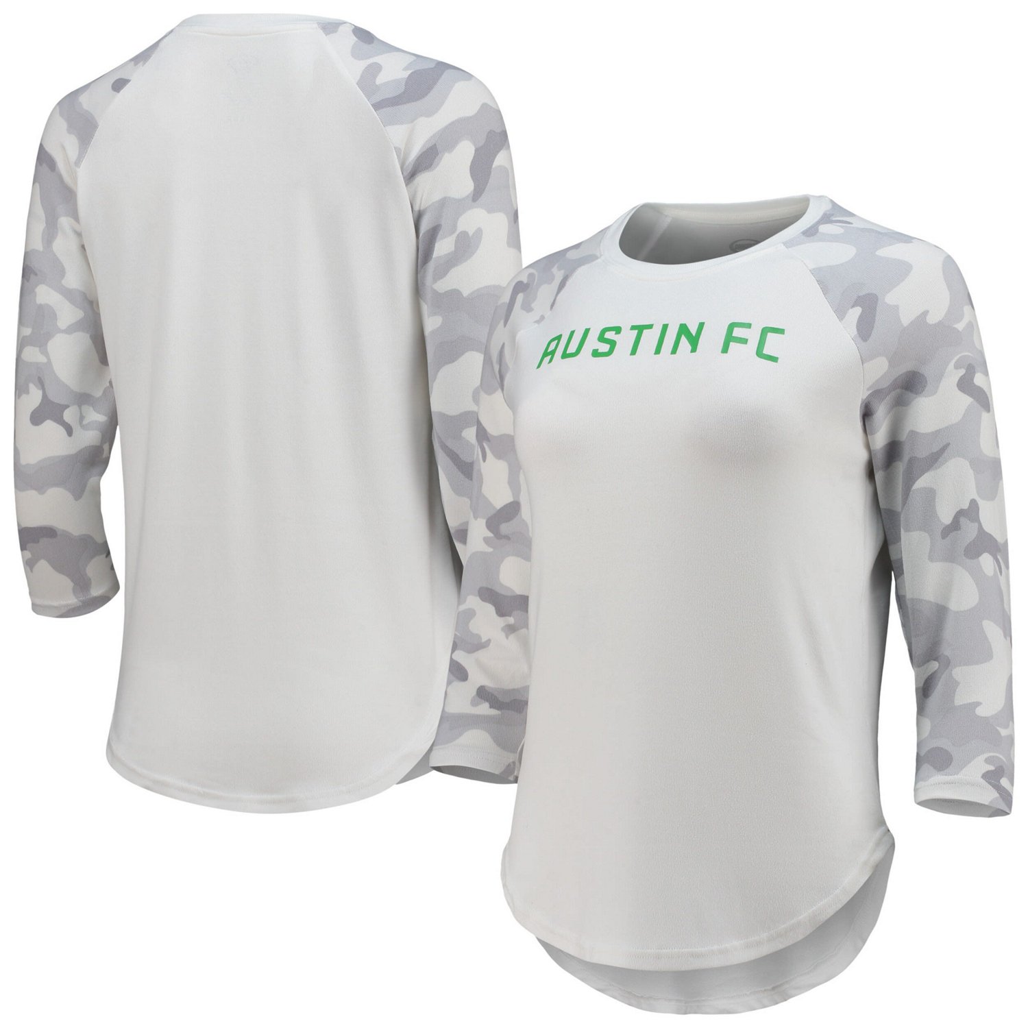 Concepts Sport /Gray Austin FC Composite 3/4-Sleeve Raglan Top                                                                   - view number 1