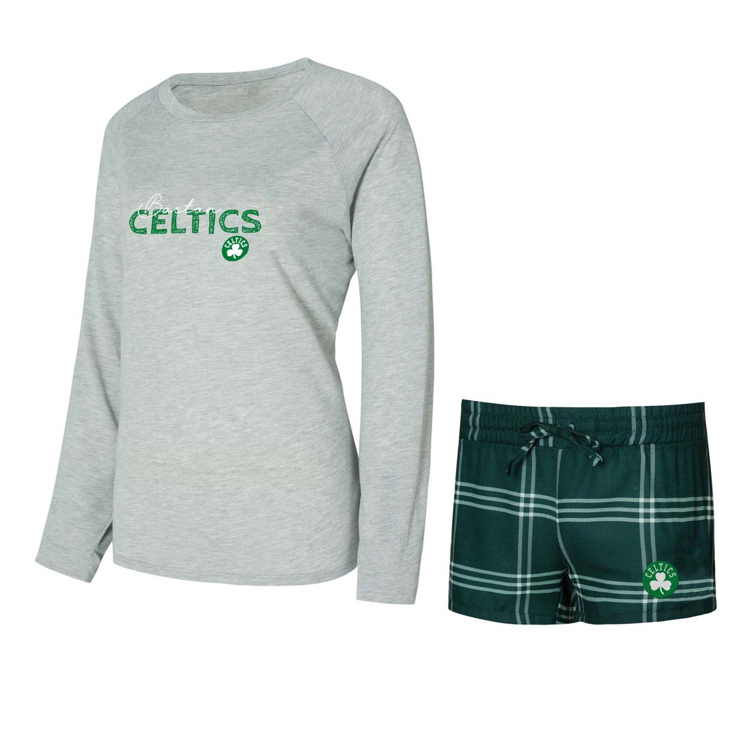 Concepts Sport Boston Celtics Petition Long Sleeve Top and Shorts Set - view number 1