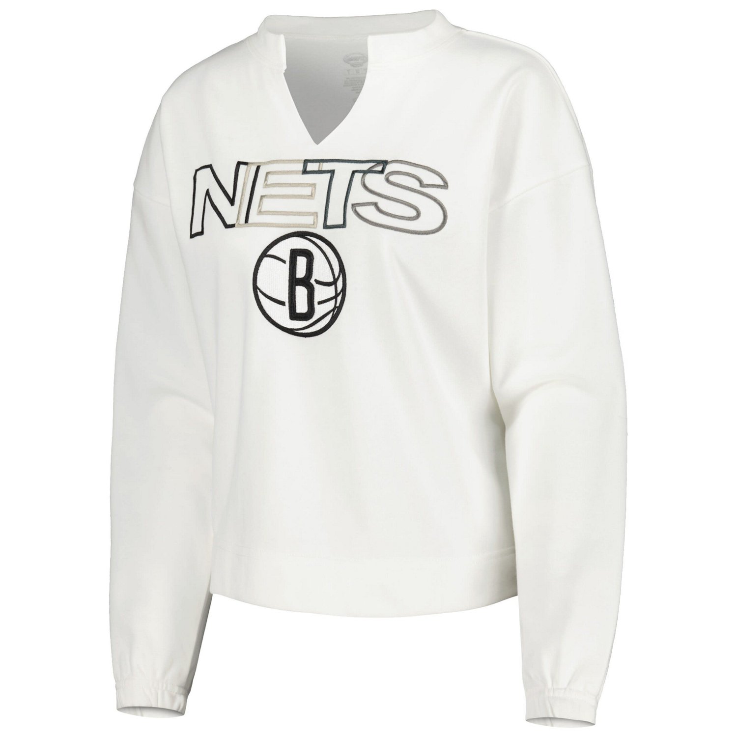 Concepts Sport Brooklyn Nets Sunray Notch Neck Long Sleeve T-Shirt                                                               - view number 2