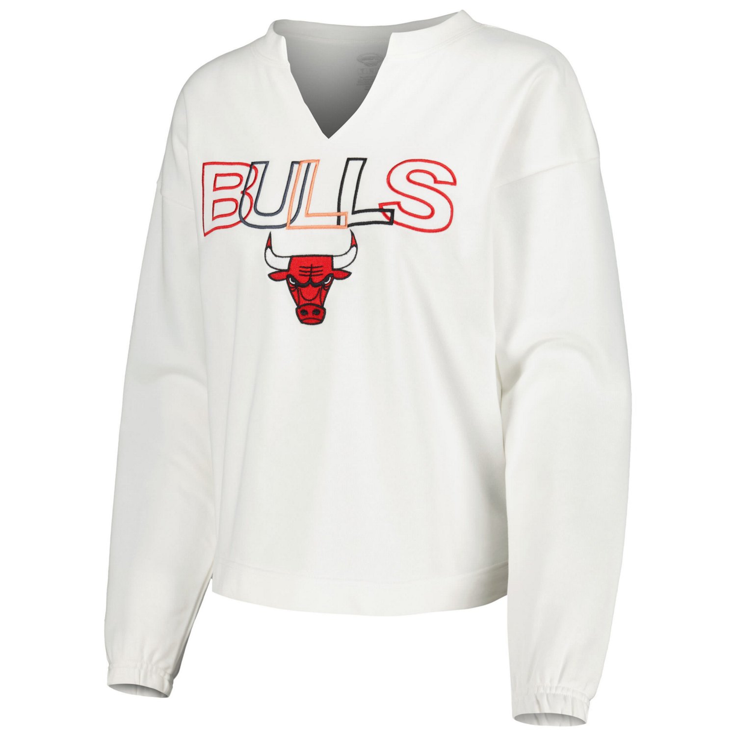 Concepts Sport Chicago Bulls Sunray Notch Neck Long Sleeve T-Shirt                                                               - view number 2