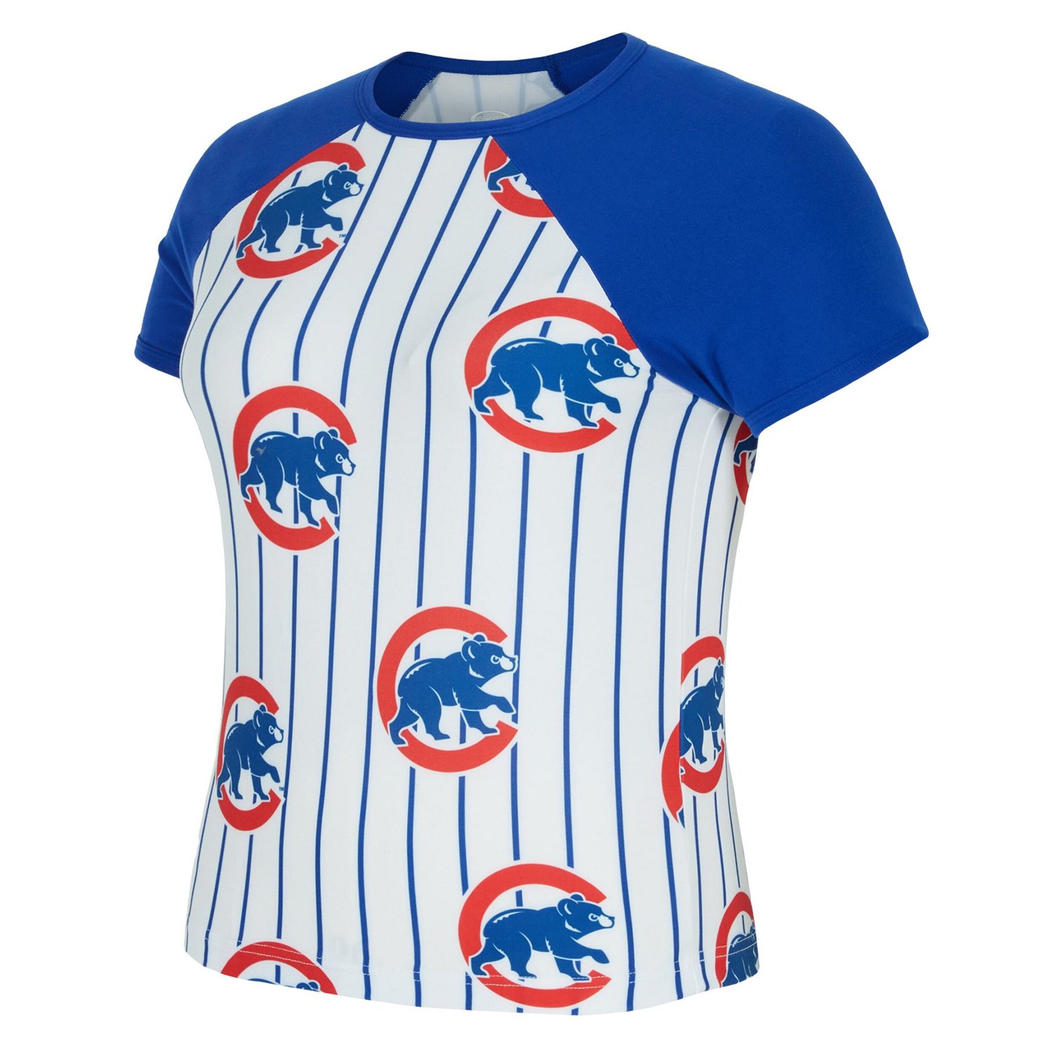 Concepts Sport Chicago Cubs Outbound Pinstripe Raglan T-Shirt - view number 2