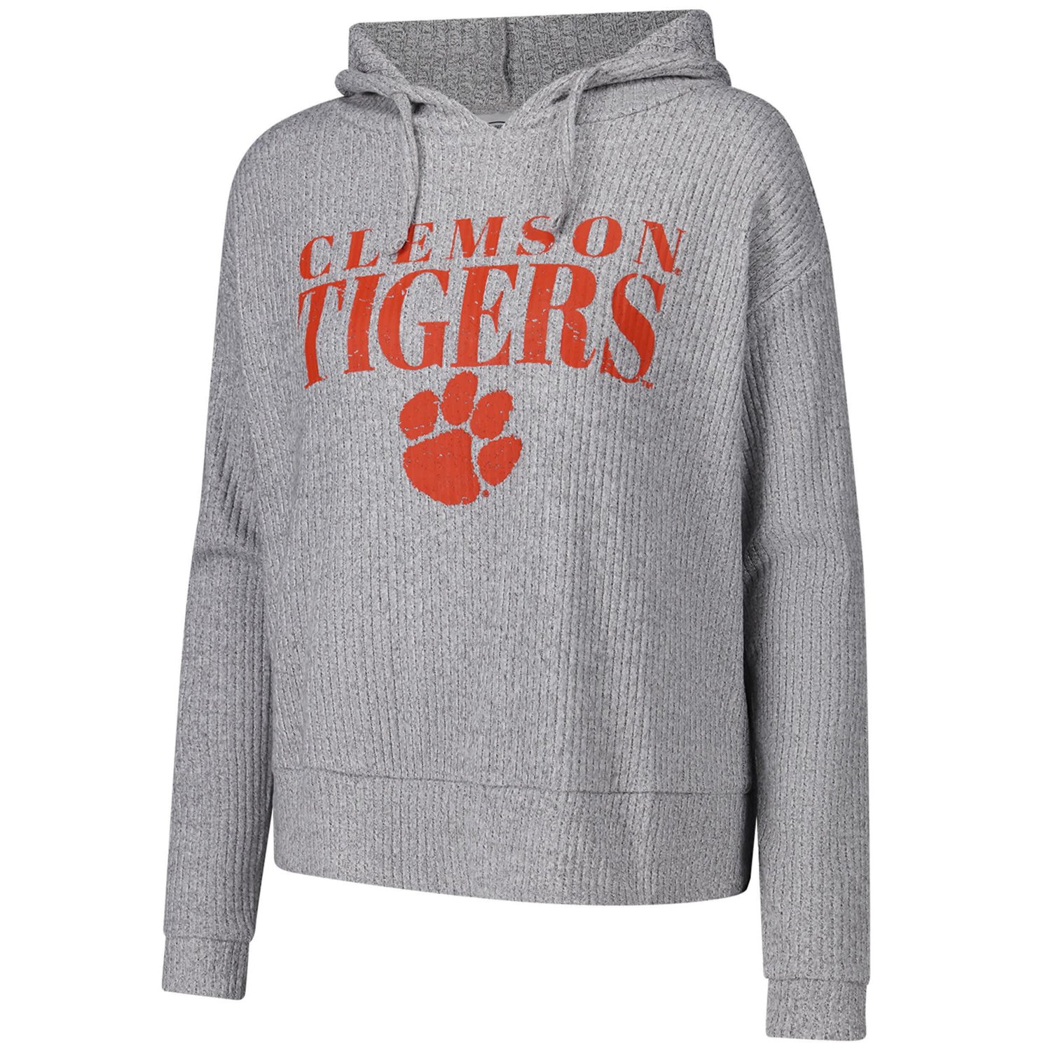 Concepts Sport Clemson Tigers Juniper Soft Modest Cropped Long Sleeve Hoodie T-Shirt - view number 2
