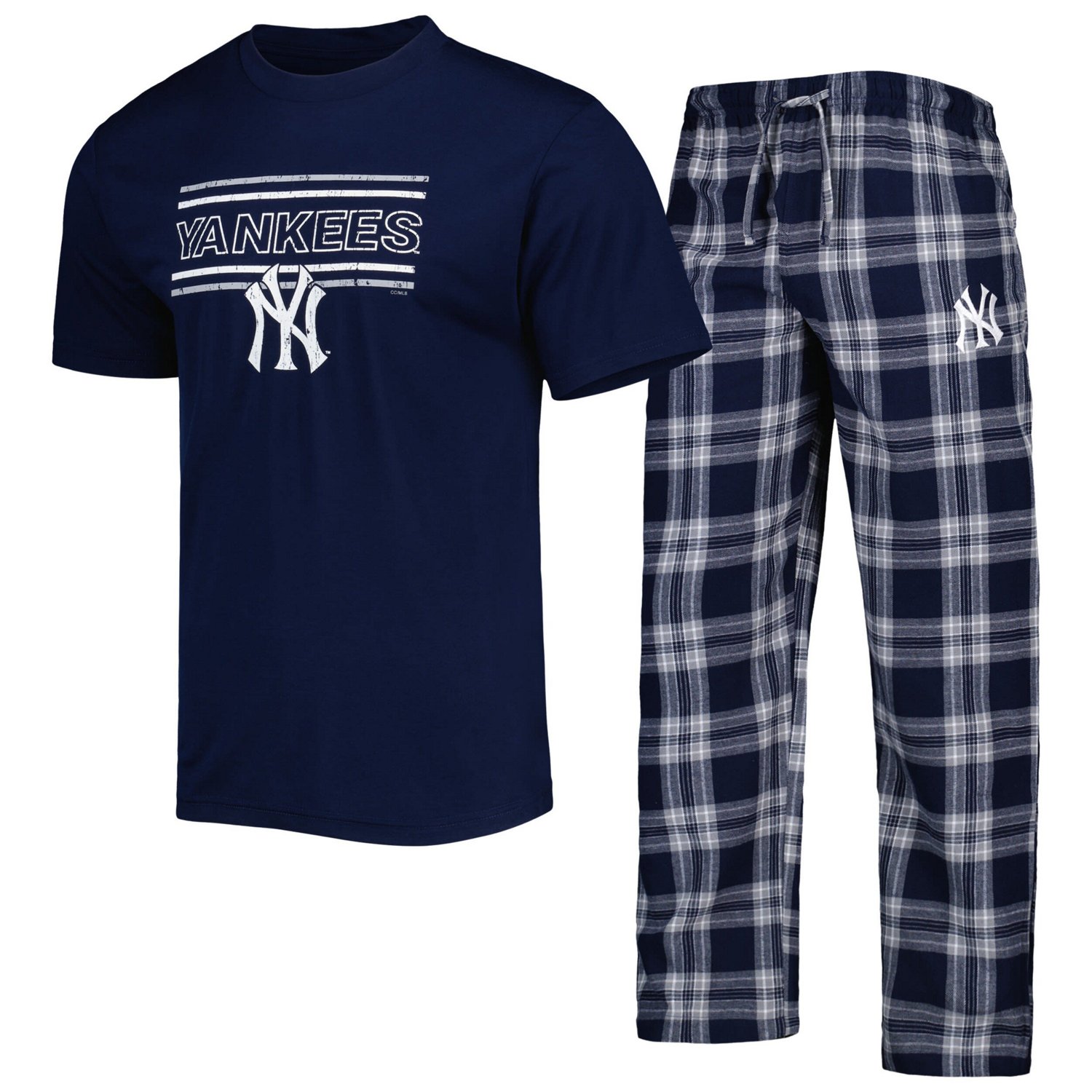 Concepts Sport Gray New York Yankees Badge T-Shirt  Pants Sleep Set