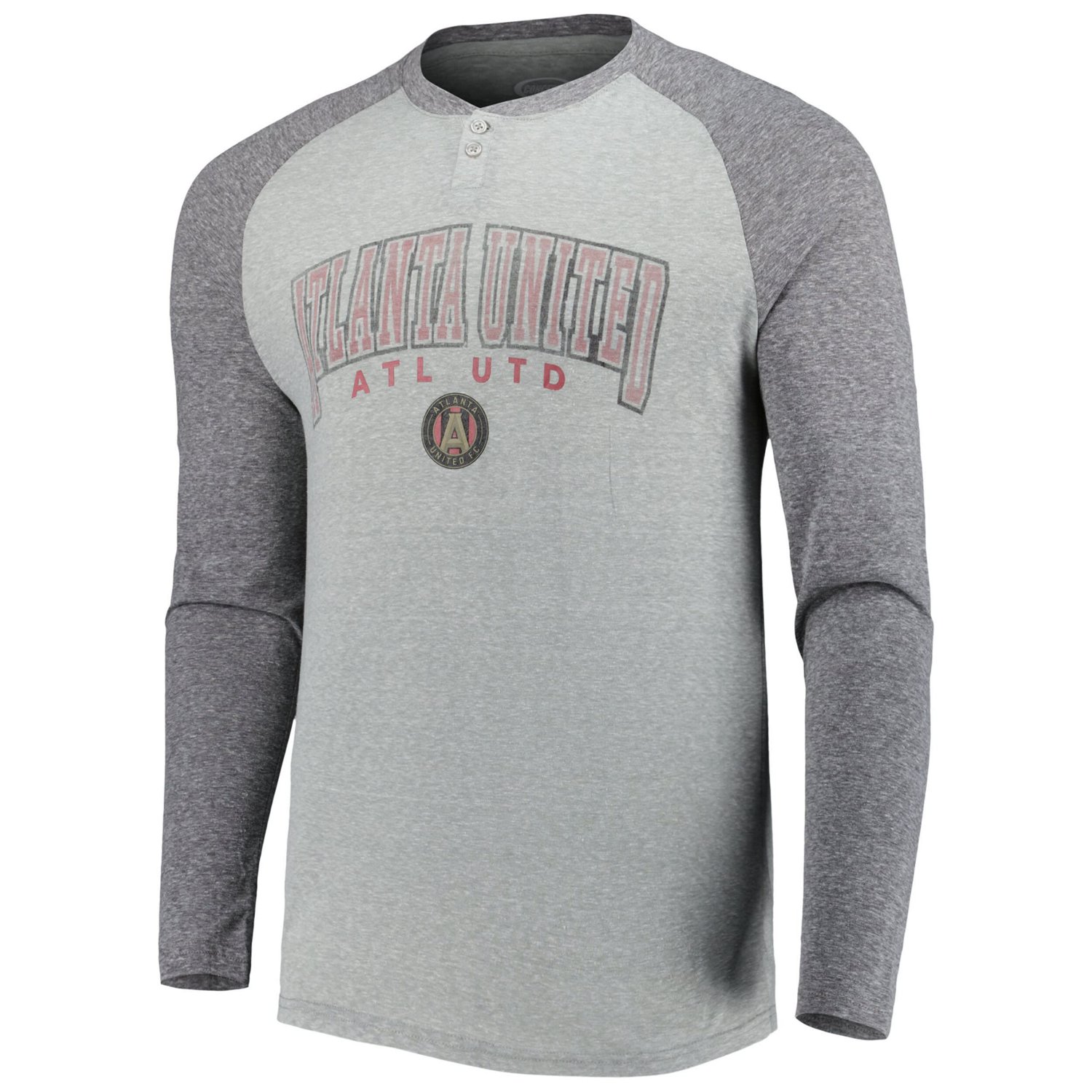 Concepts Sport Heathered Gray/Heathered Atlanta United FC Ledger Raglan Long Sleeve T-Shirt - view number 2