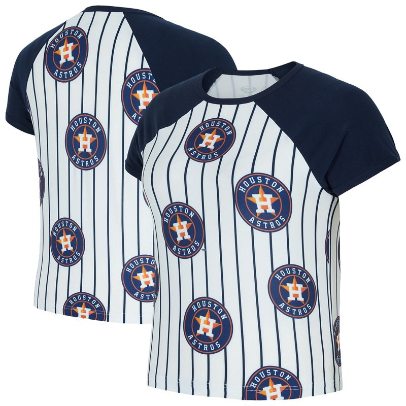 Concepts Sport Houston Astros Outbound Pinstripe Raglan T-Shirt-image