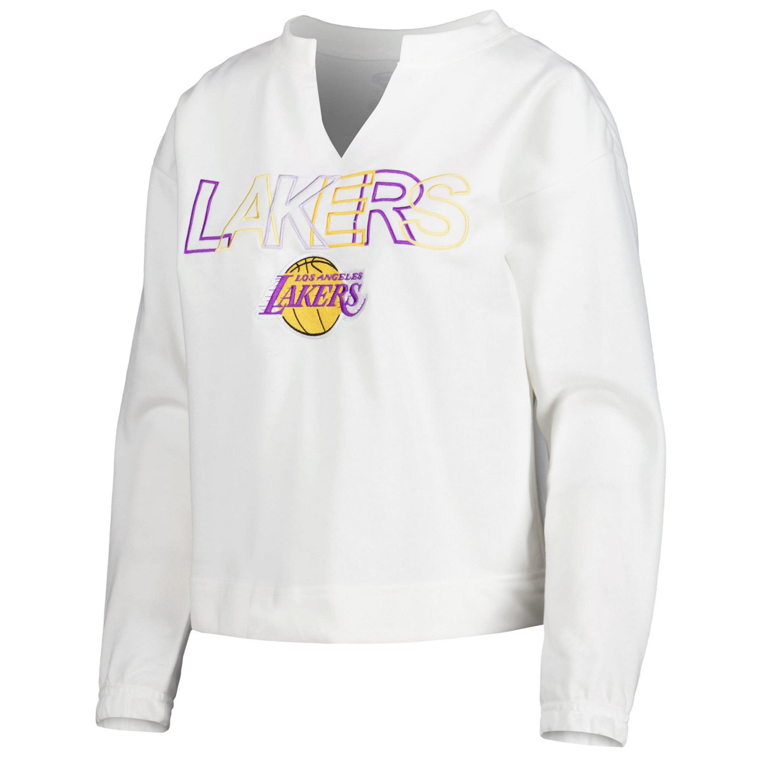Concepts Sport Los Angeles Lakers Sunray Notch Neck Long Sleeve T-Shirt                                                          - view number 2