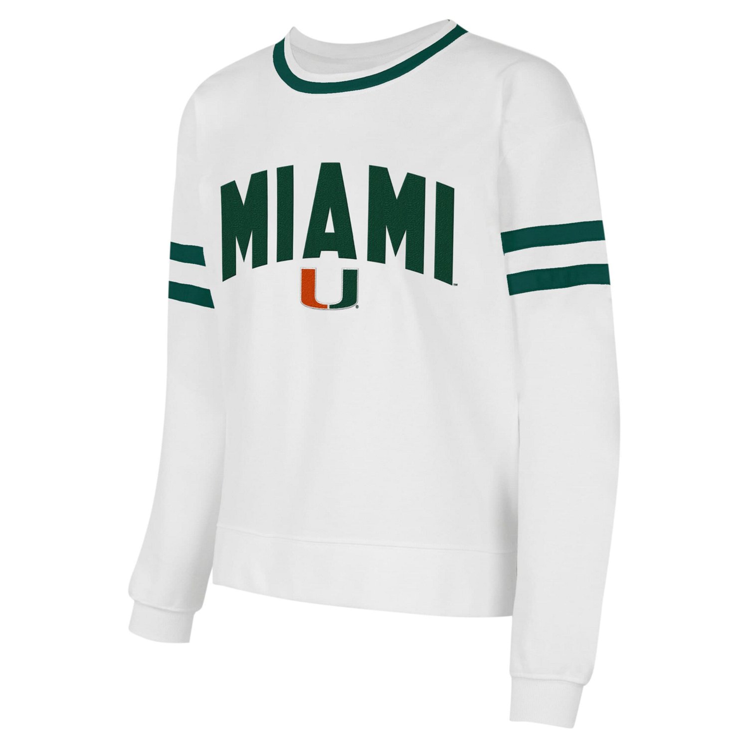 Concepts Sport Miami Hurricanes Borough French Terry Arch Over Long Sleeve T-Shirt - view number 2