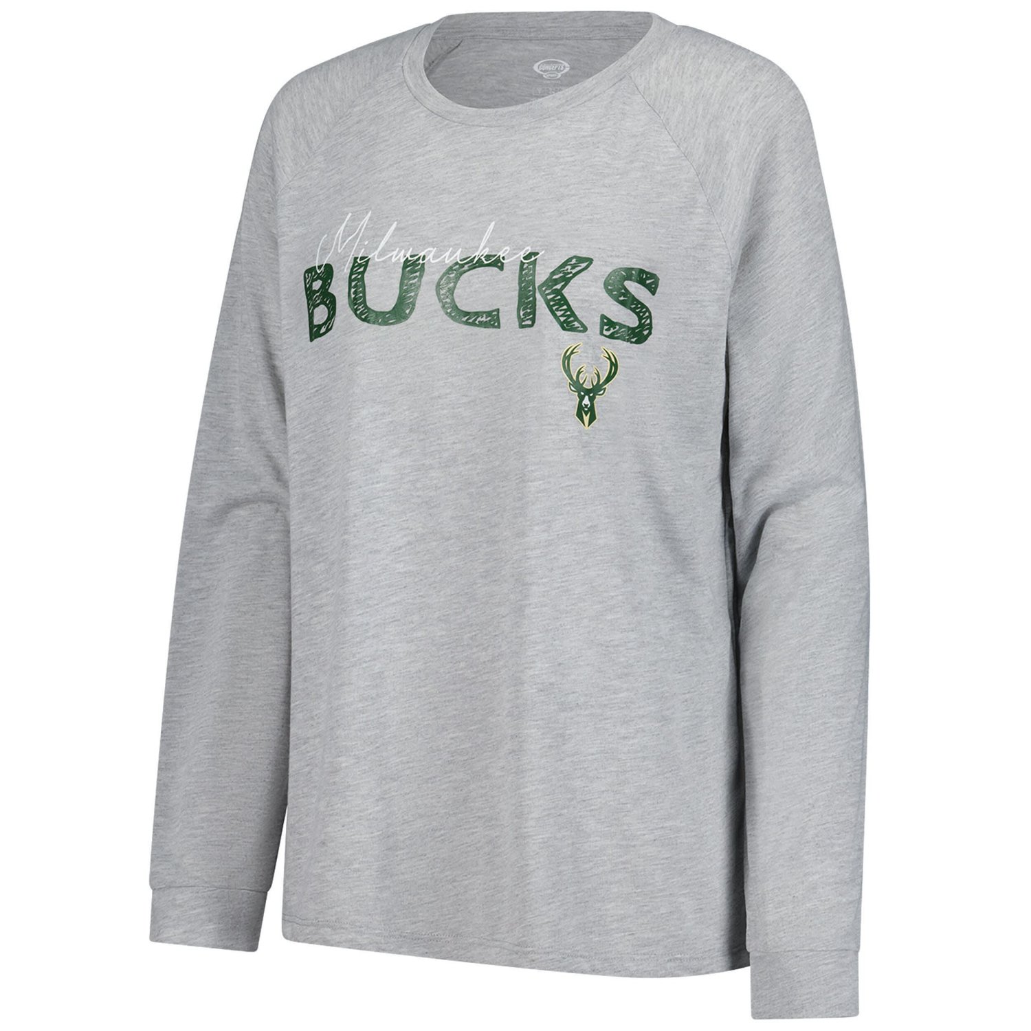 Concepts Sport Milwaukee Bucks Petition Long Sleeve Top and Shorts Set                                                           - view number 2