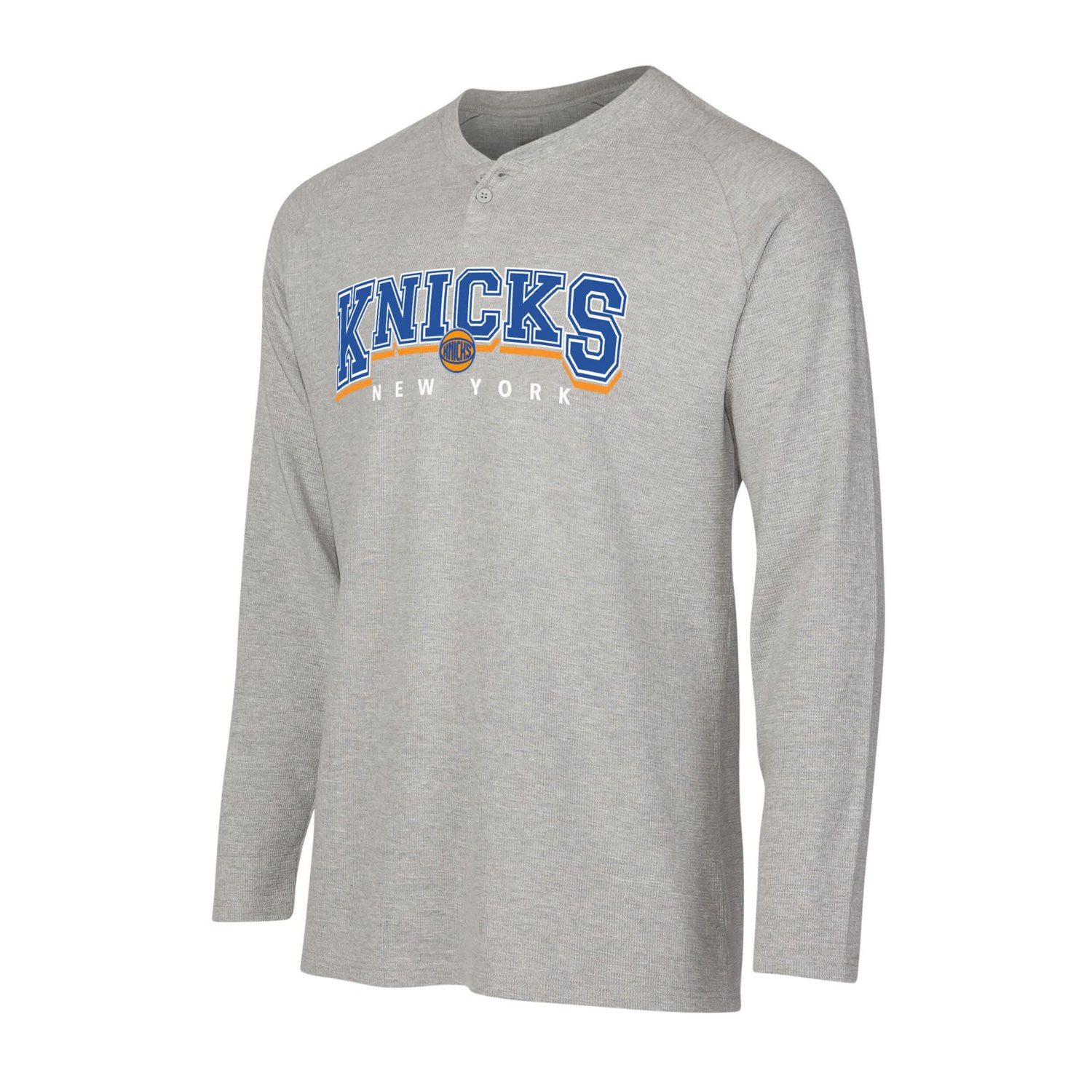 Concepts Sport New York Knicks Hawthorn Thermal Knit Long Sleeve Henley T-Shirt - view number 2