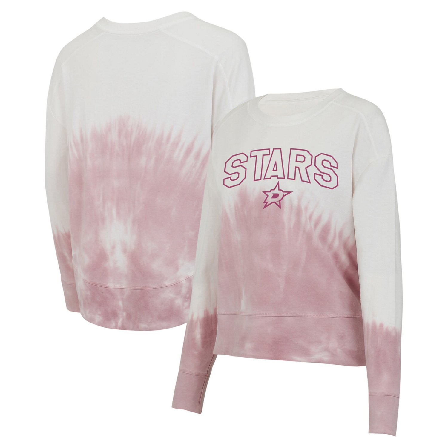Concepts Sport /White Dallas Stars Orchard Tie-Dye Long Sleeve T-Shirt