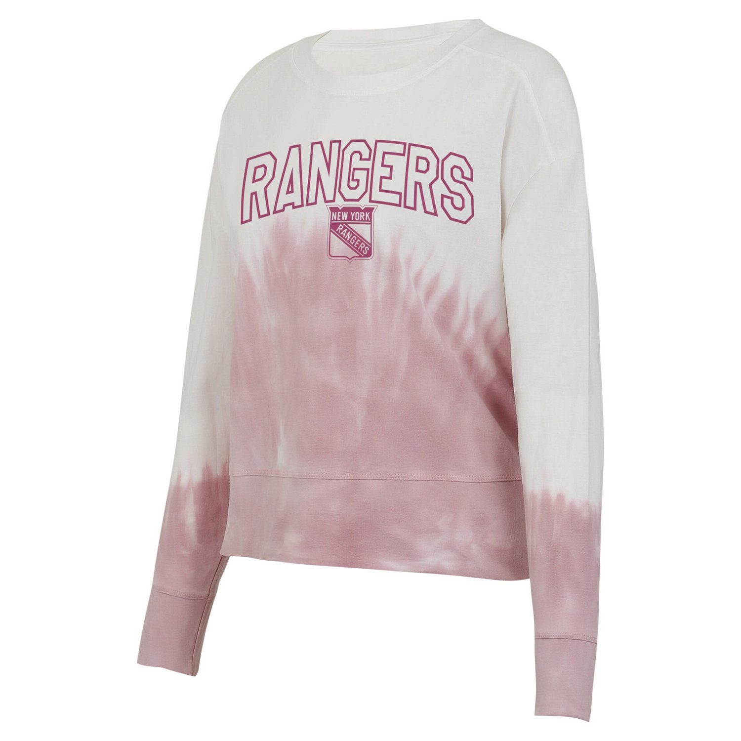 Concepts Sport White New York Rangers Orchard Tie-Dye Long Sleeve T-Shirt - view number 2