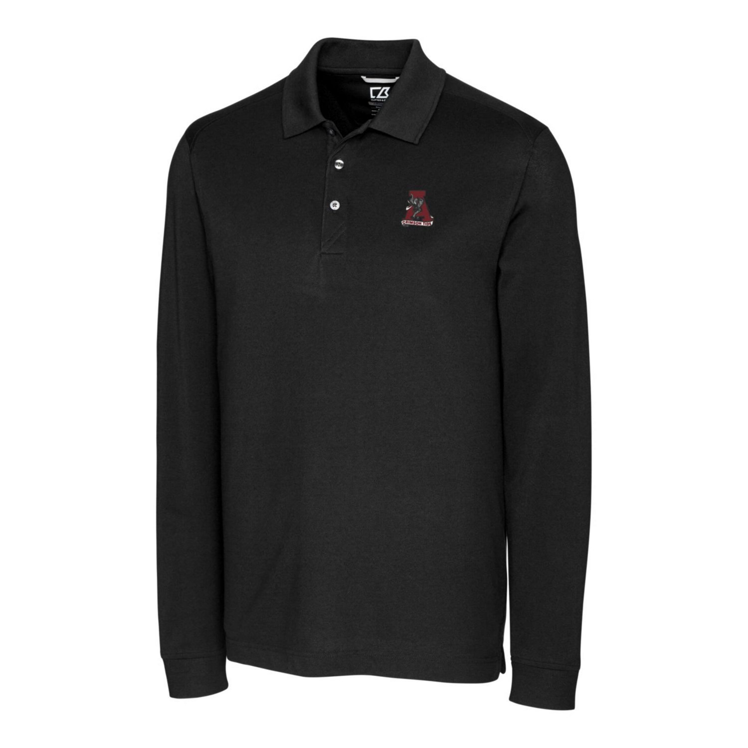 Cutter  Buck Alabama Crimson Tide Advantage Tri-Blend Pique Long Sleeve Polo - view number 2