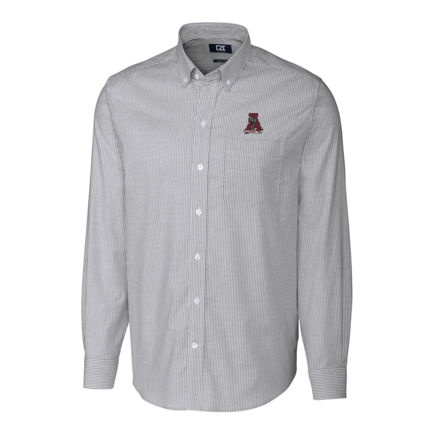 Cutter  Buck Alabama Crimson Tide Vault Stretch Oxford Stripe Long Sleeve Button-Down Shirt - view number 2