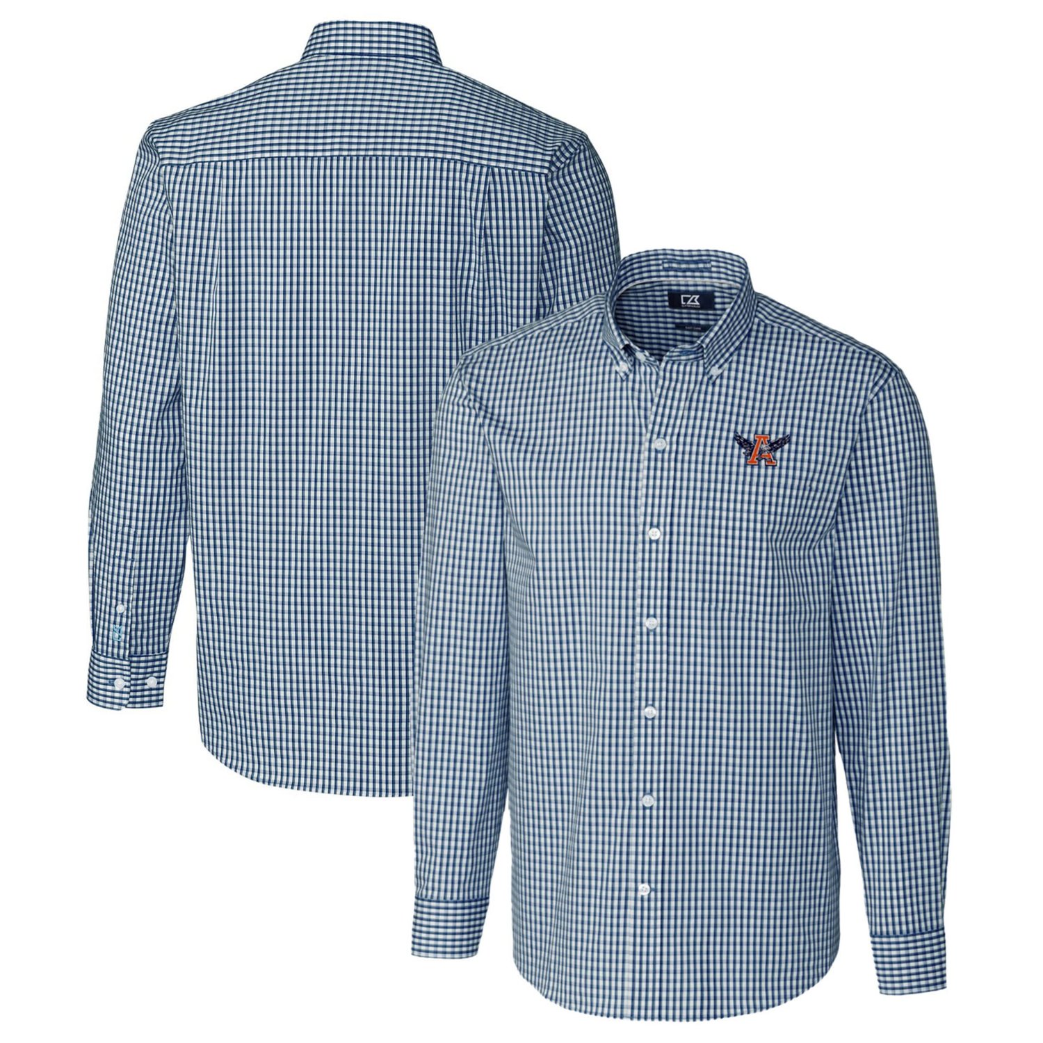 Cutter  Buck Auburn Tigers Easy Care Stretch Gingham Long Sleeve Button-Down Shirt - view number 1