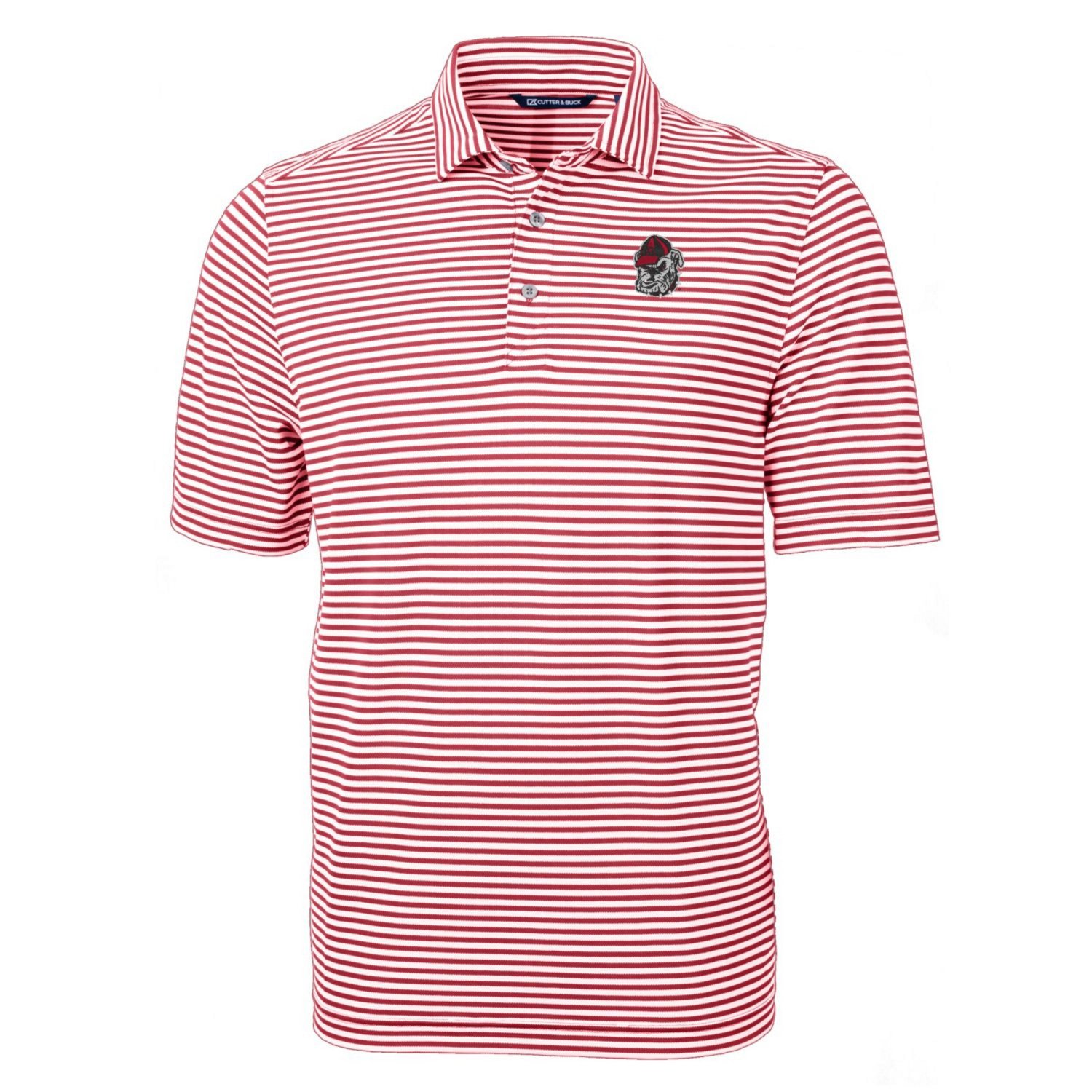 Cutter  Buck Georgia Bulldogs Virtue Eco Pique Stripe Recycled Polo - view number 1
