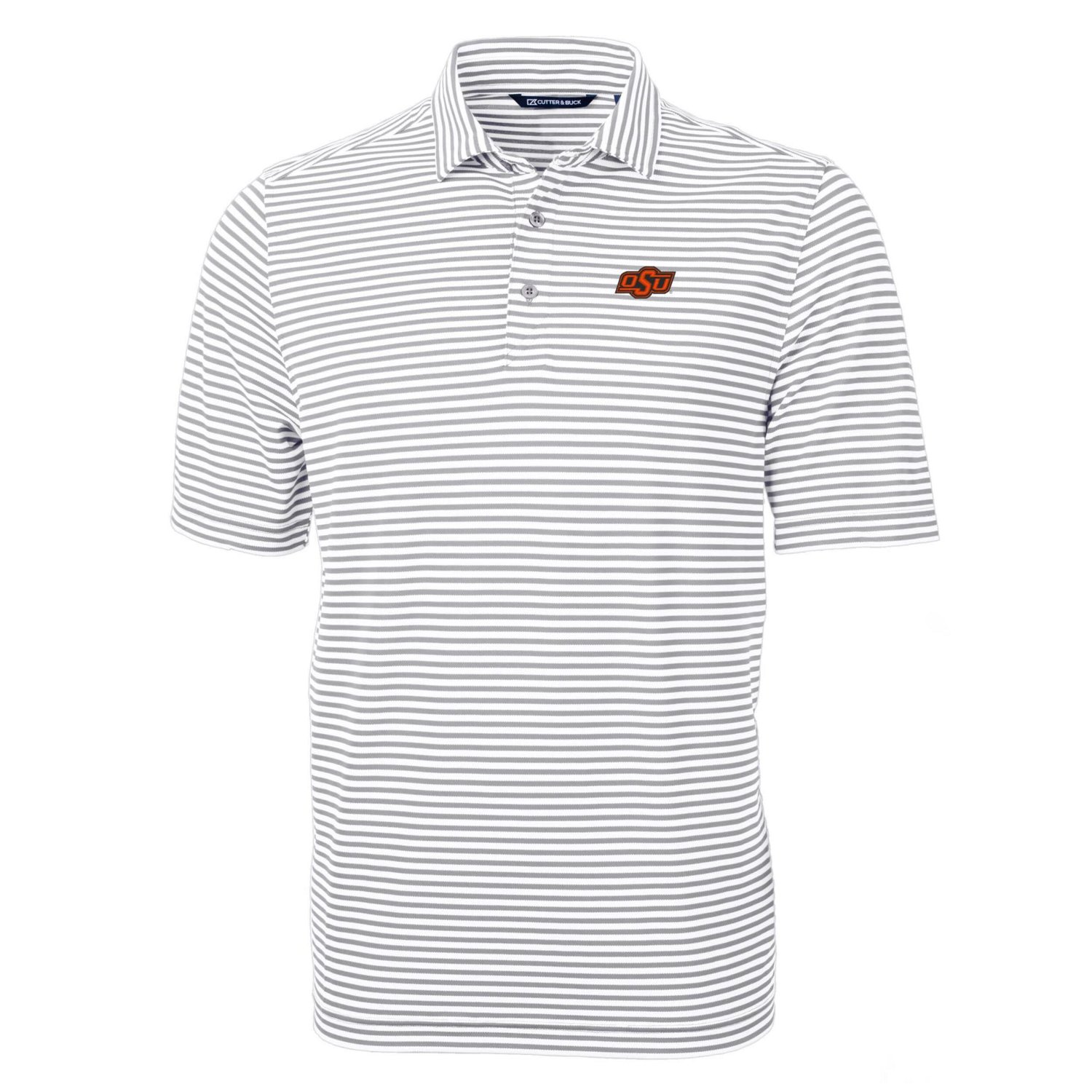 Cutter  Buck Oklahoma State Cowboys Virtue Eco Pique Stripe Recycled Polo - view number 2