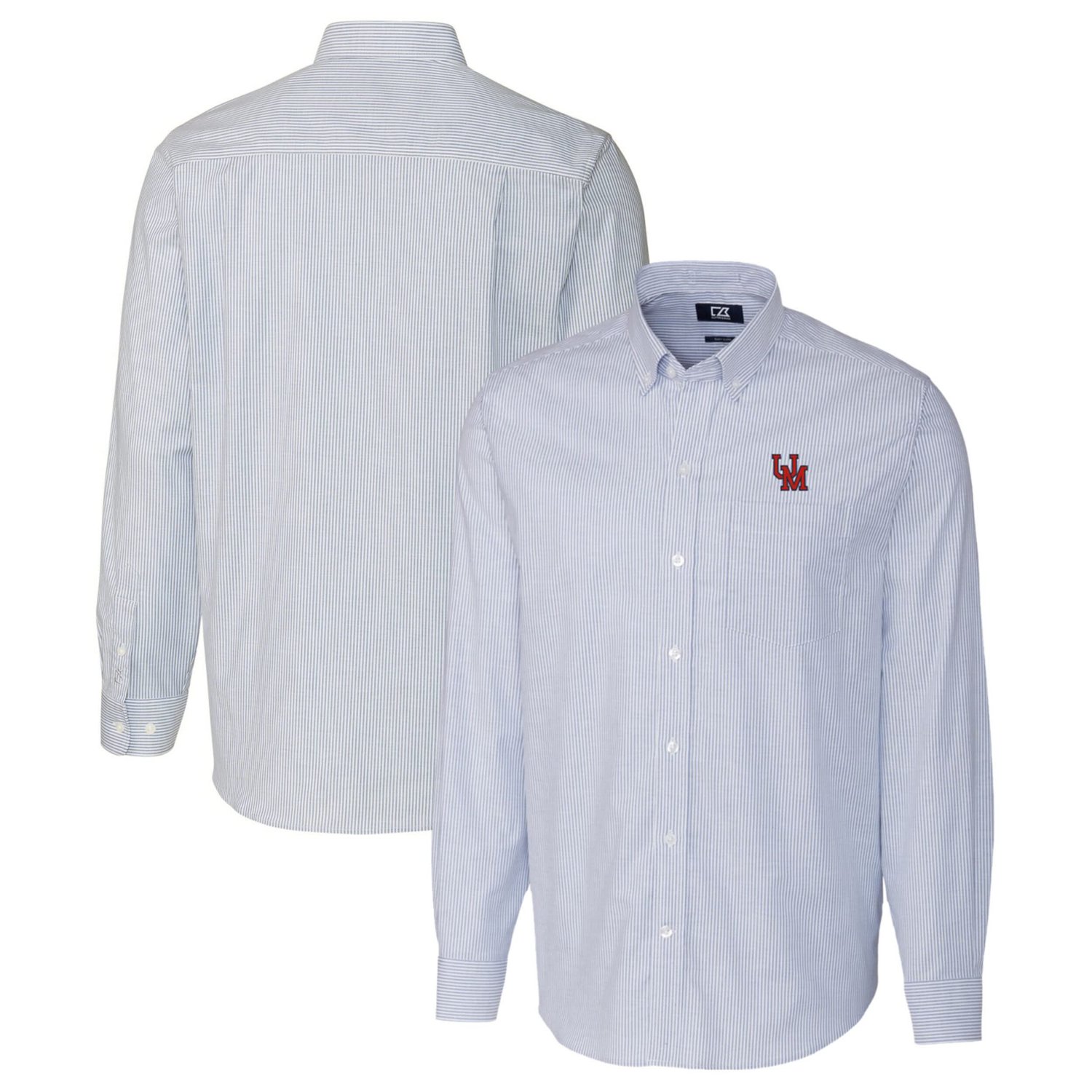 Cutter  Buck Ole Miss Rebels Vault Stretch Oxford Stripe Long Sleeve Button-Down Shirt - view number 1