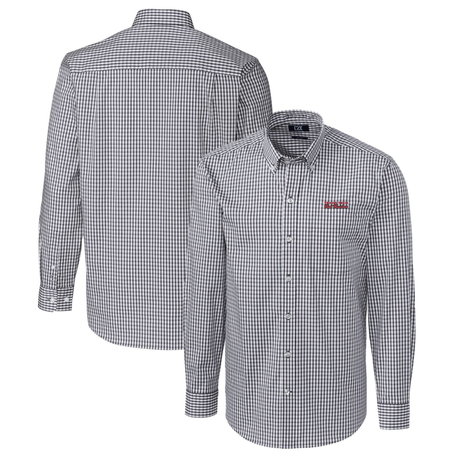 Cutter  Buck Texas Tech Raiders Easy Care Stretch Gingham Long Sleeve Button-Down Shirt - view number 1