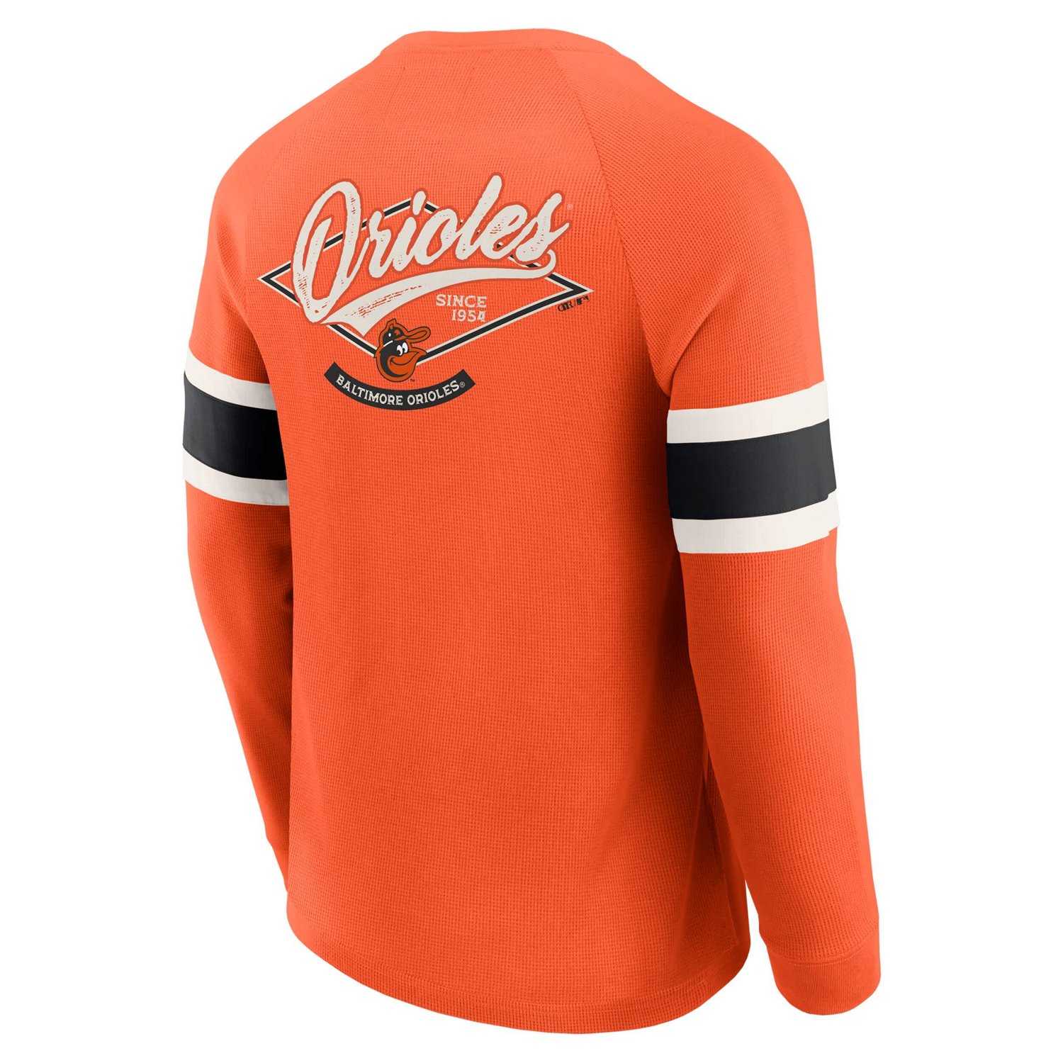 Darius Rucker Collection by Fanatics Baltimore Orioles Waffle-Knit Raglan Long Sleeve Henley T-Shirt - view number 3
