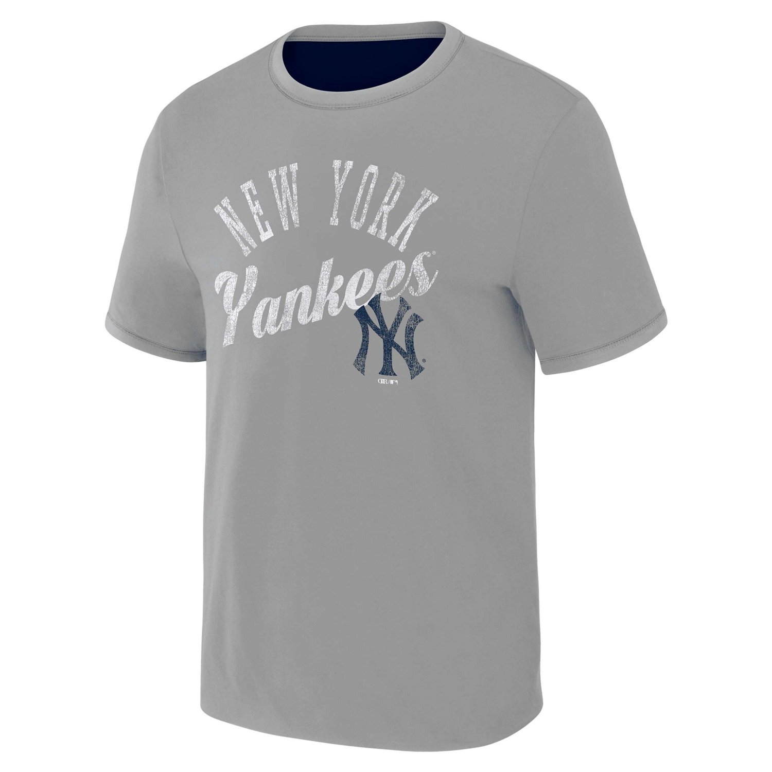 Darius Rucker Collection by Fanatics Gray New York Yankees Two-Way Ringer Reversible T-Shirt