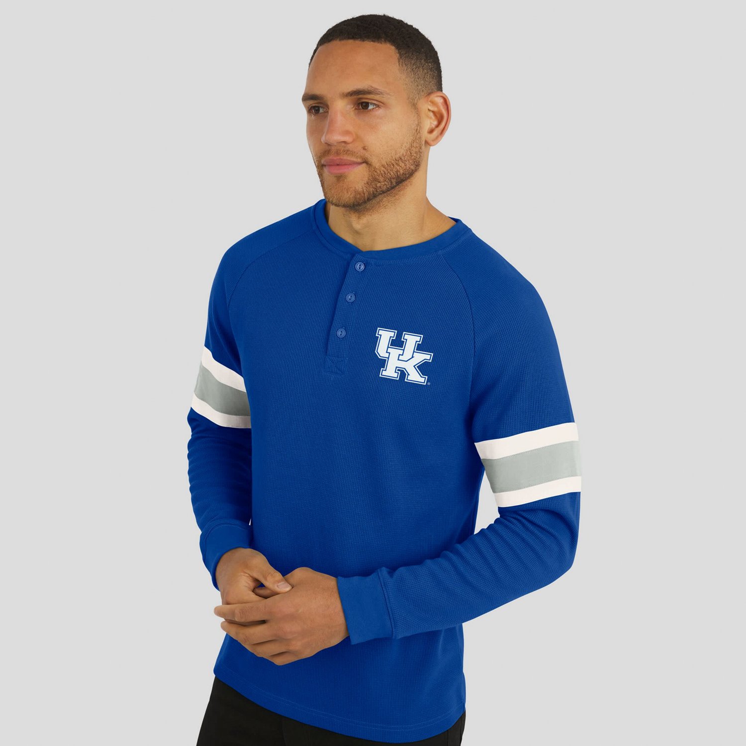 Darius Rucker Collection by Fanatics Kentucky Wildcats Waffle-Knit Raglan Long Sleeve Henley T-Shirt - view number 4
